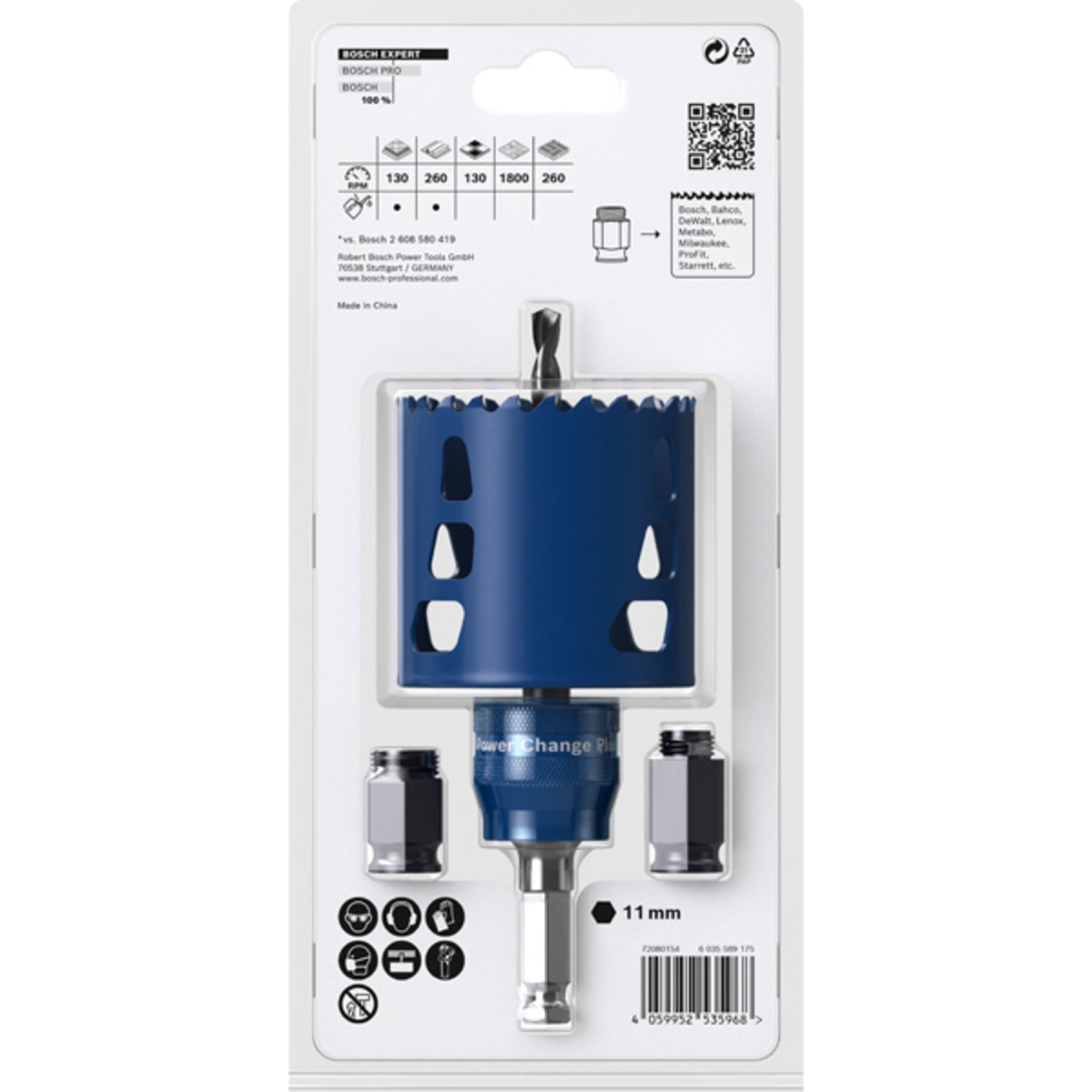 EXPERT Multi Material Lochsäge-Starter-Set, 68 x 60 mm