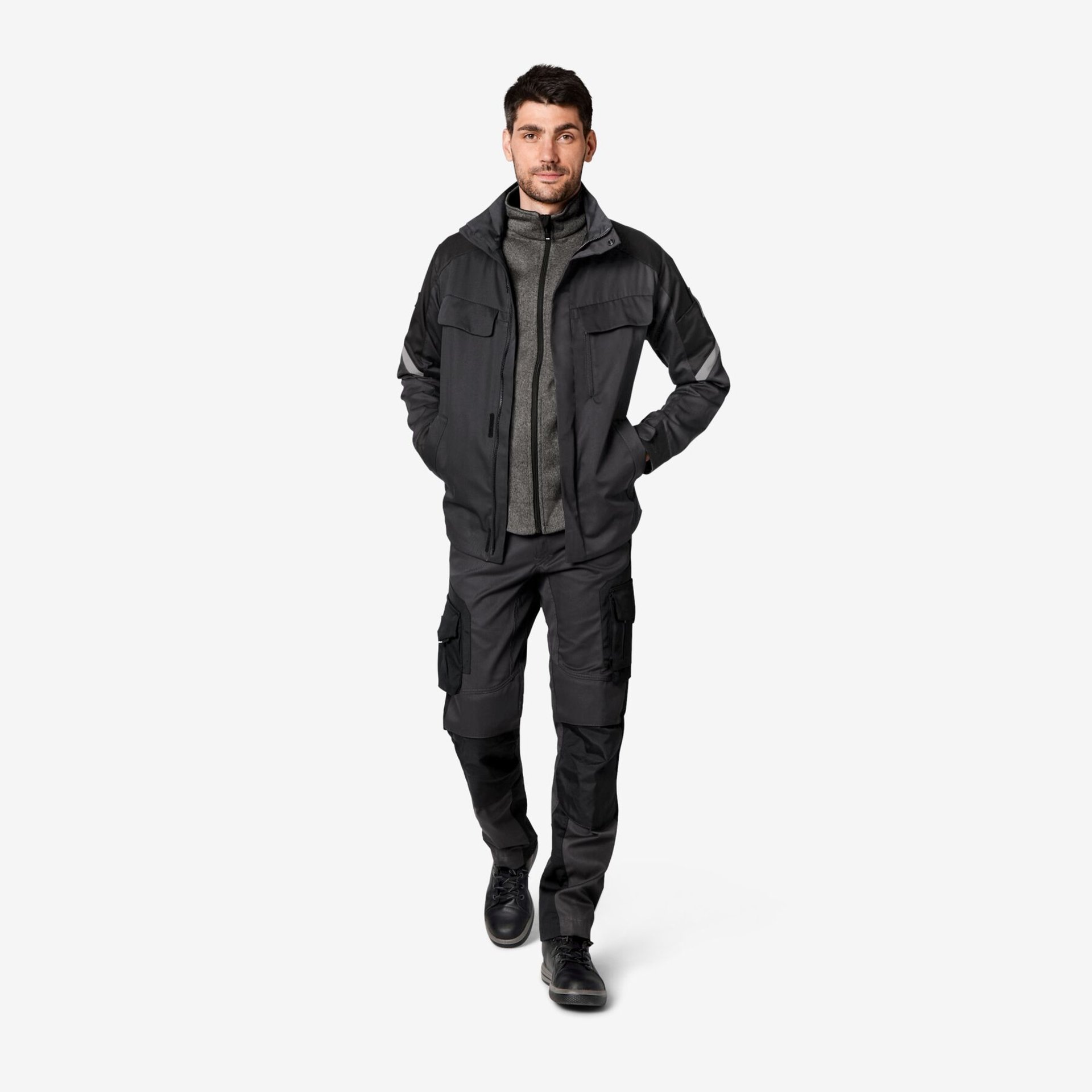 FRANK Arbeitsjacke Herren anthrazit-schwarz 2XL