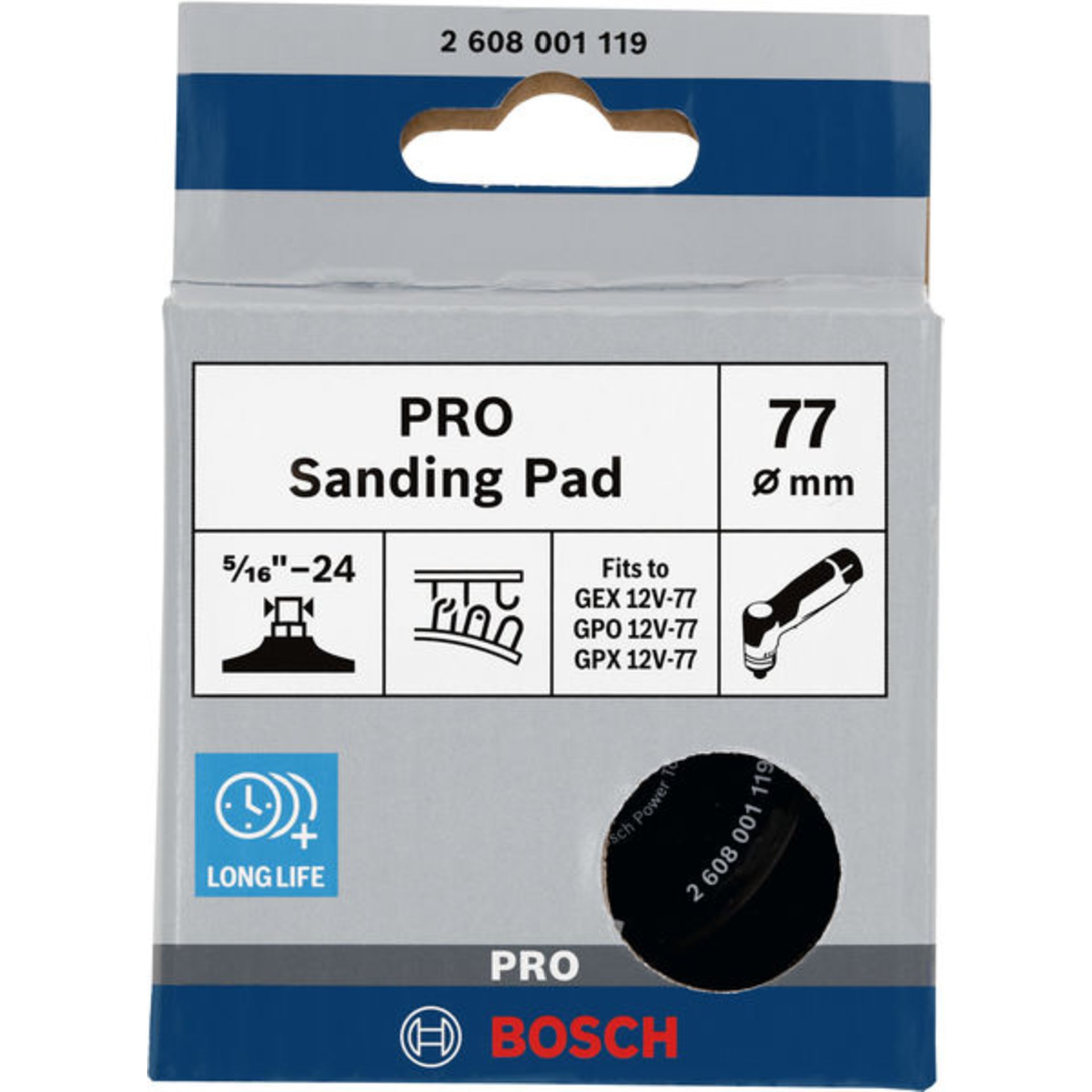 PRO Schleifteller, 77 mm, Klett