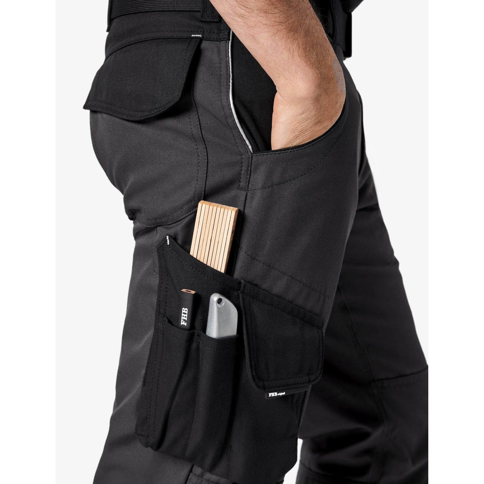 ECKHARD Latzhose anthrazit-schwarz 29