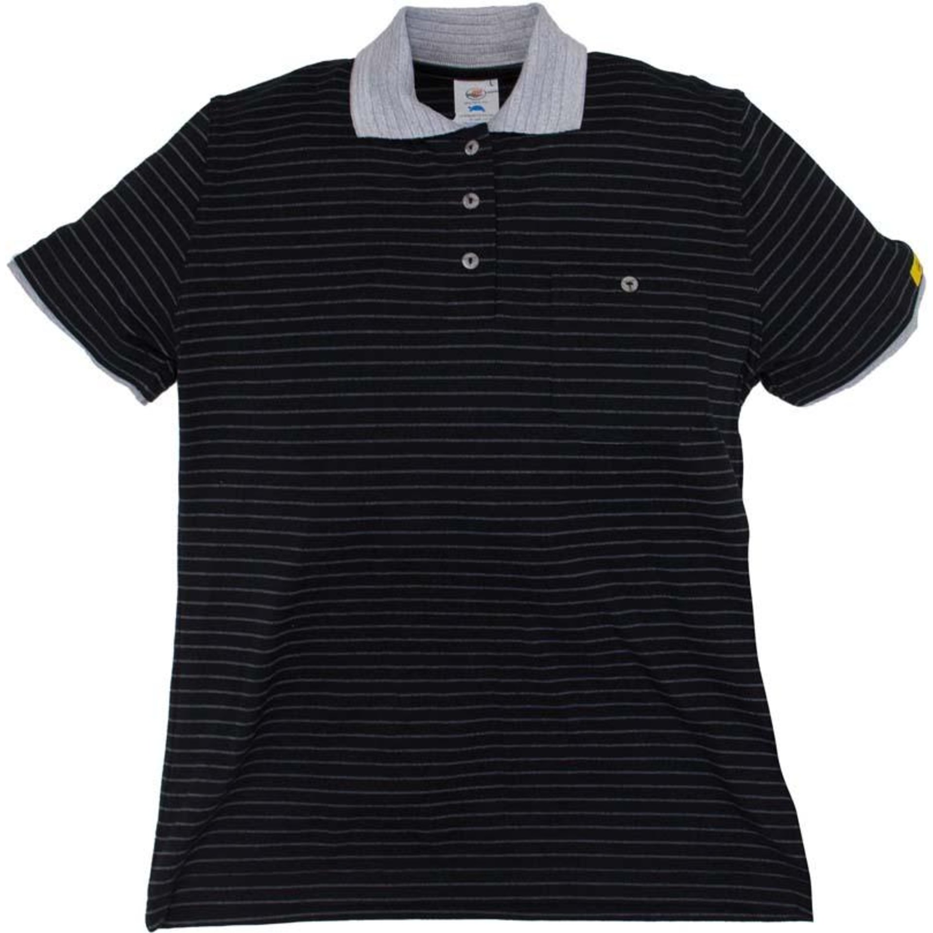 Poloshirt KA Conductex Cot.ESD,L,schw/silbergr.