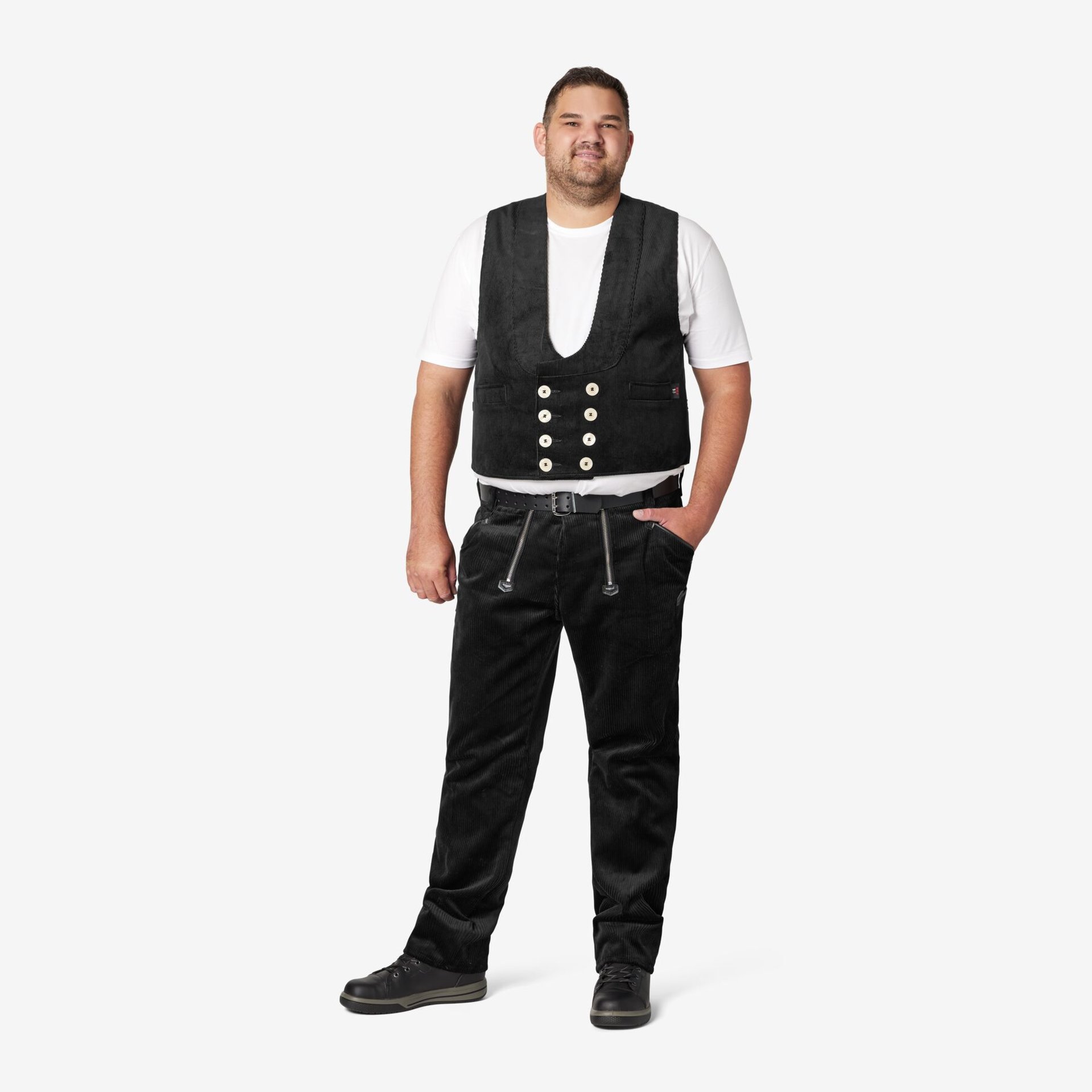 PAUL Zunfthose Trenkercord schwarz 24