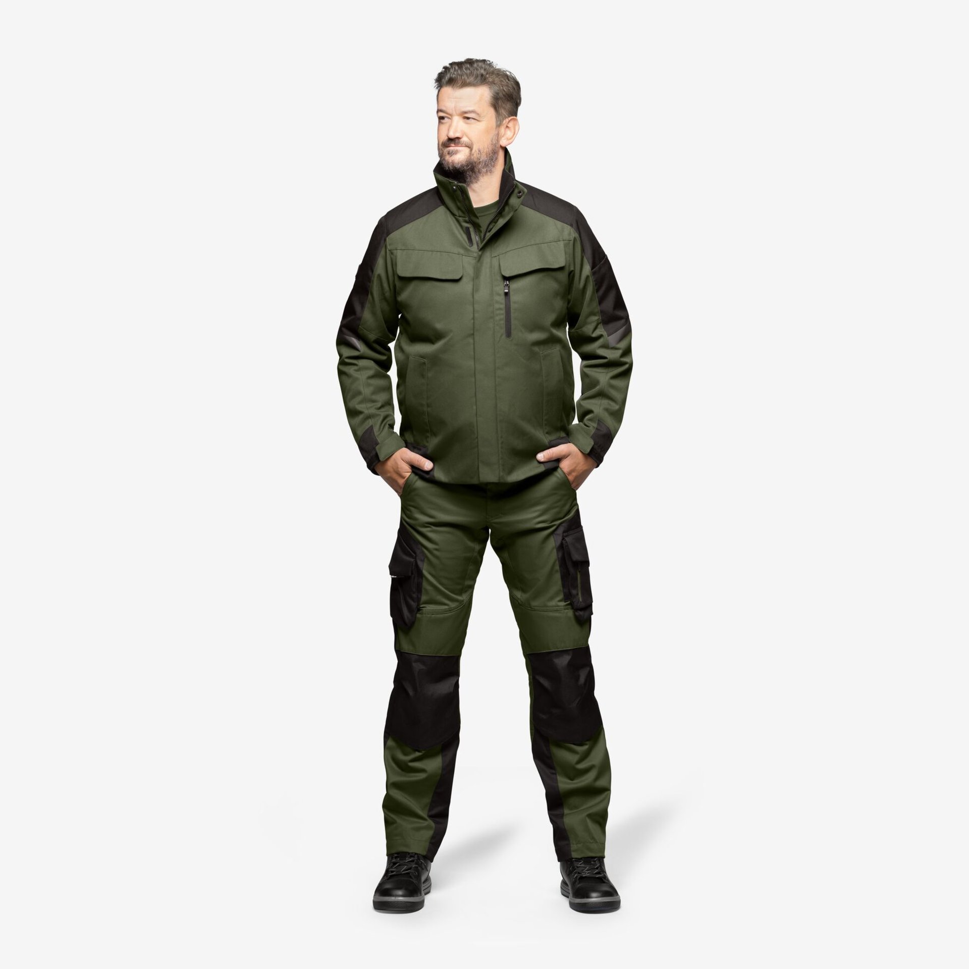 LARS Arbeitsjacke oliv-schwarz L