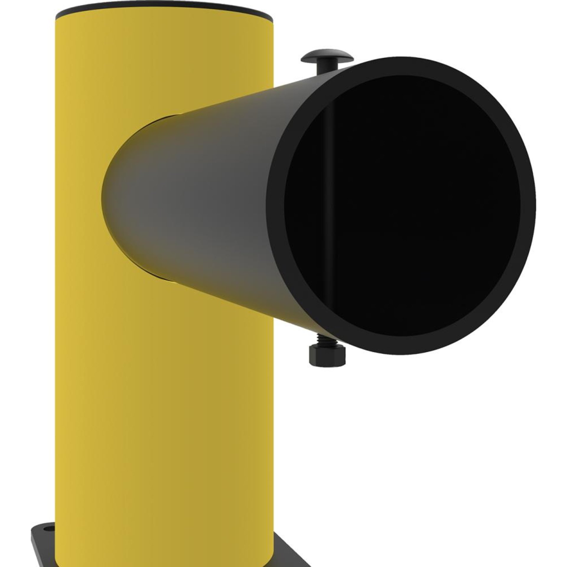 Endpfosten für Barriere Charlie H500xB619xD200 mm schwarz/gelb