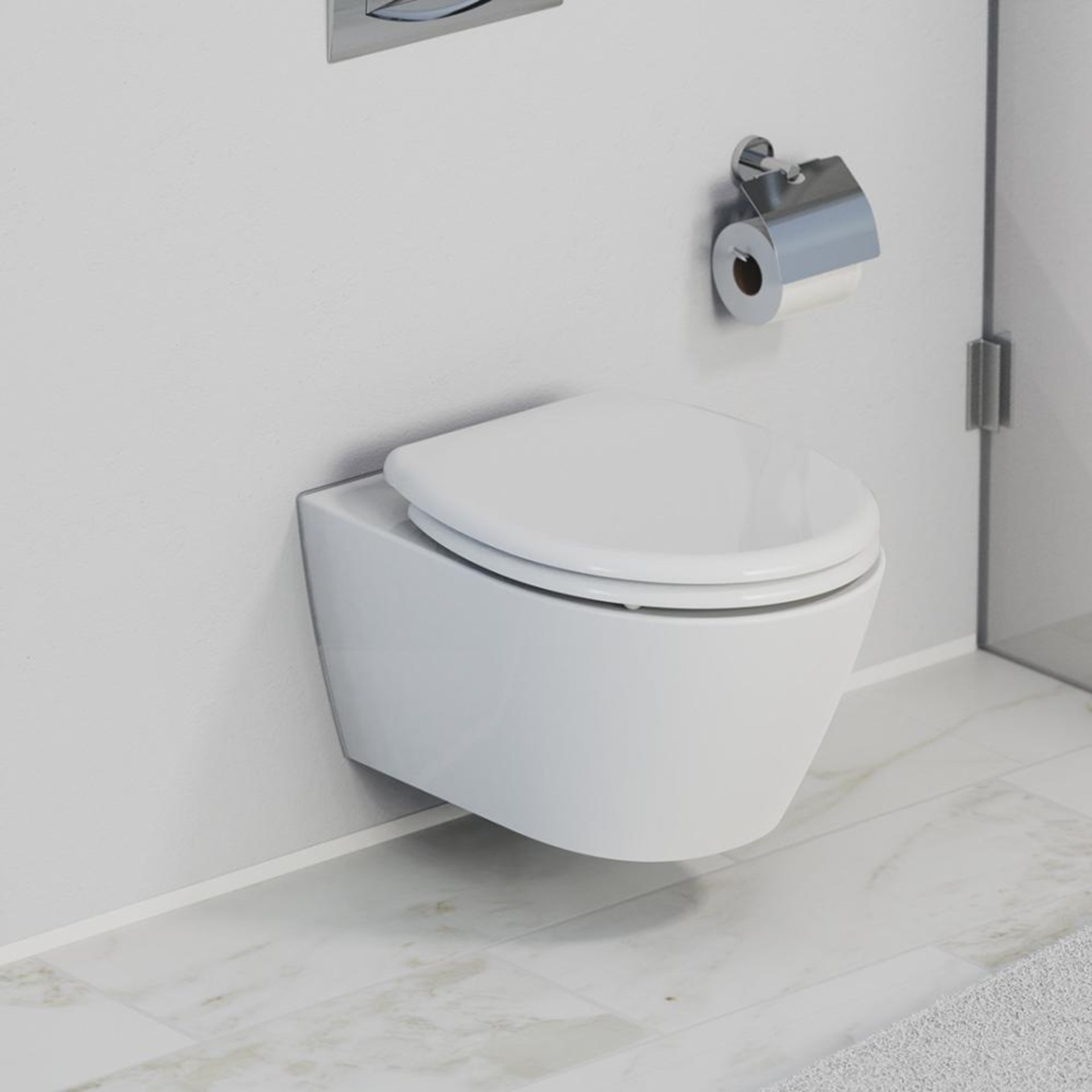 Duroplast WC-Sitz WHITE, mit Absenkautomatik und mit Absenkautomatik und Schnellverschluss