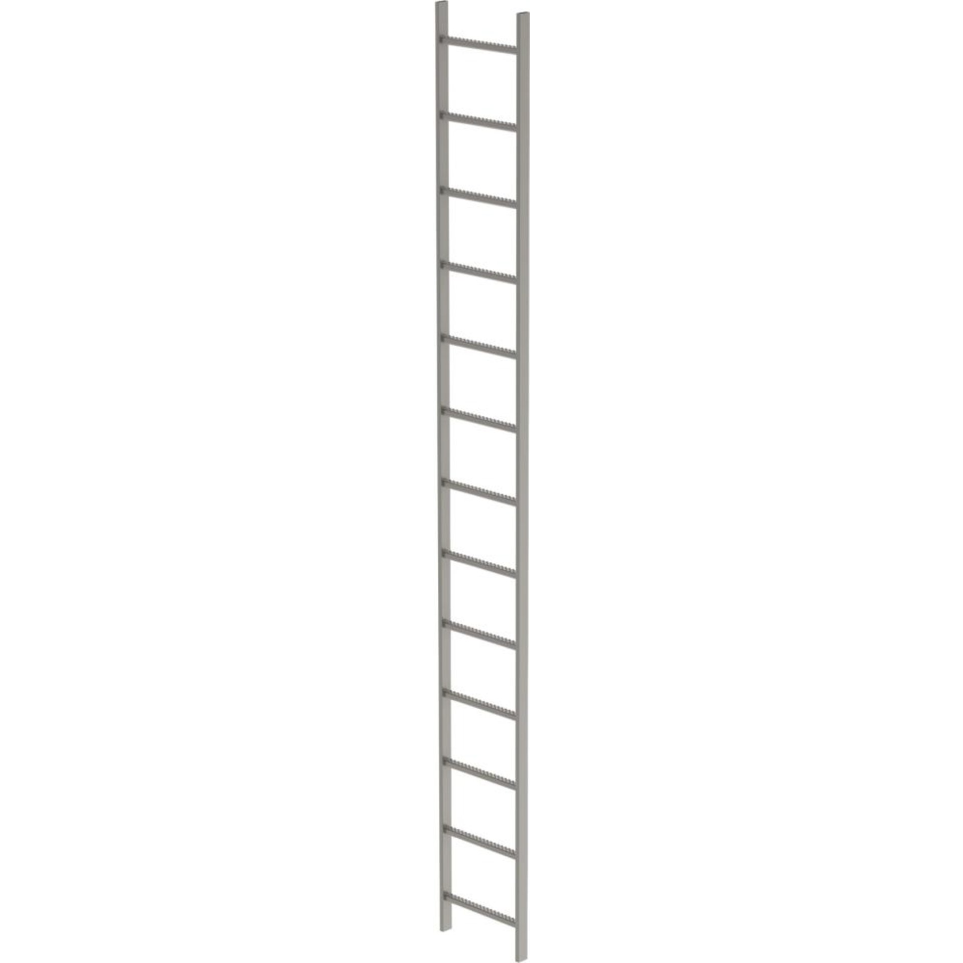 Schachtleiter 13 Sprossen L 3,64 m B440 mm LW 300 mm Edelstahl V4A