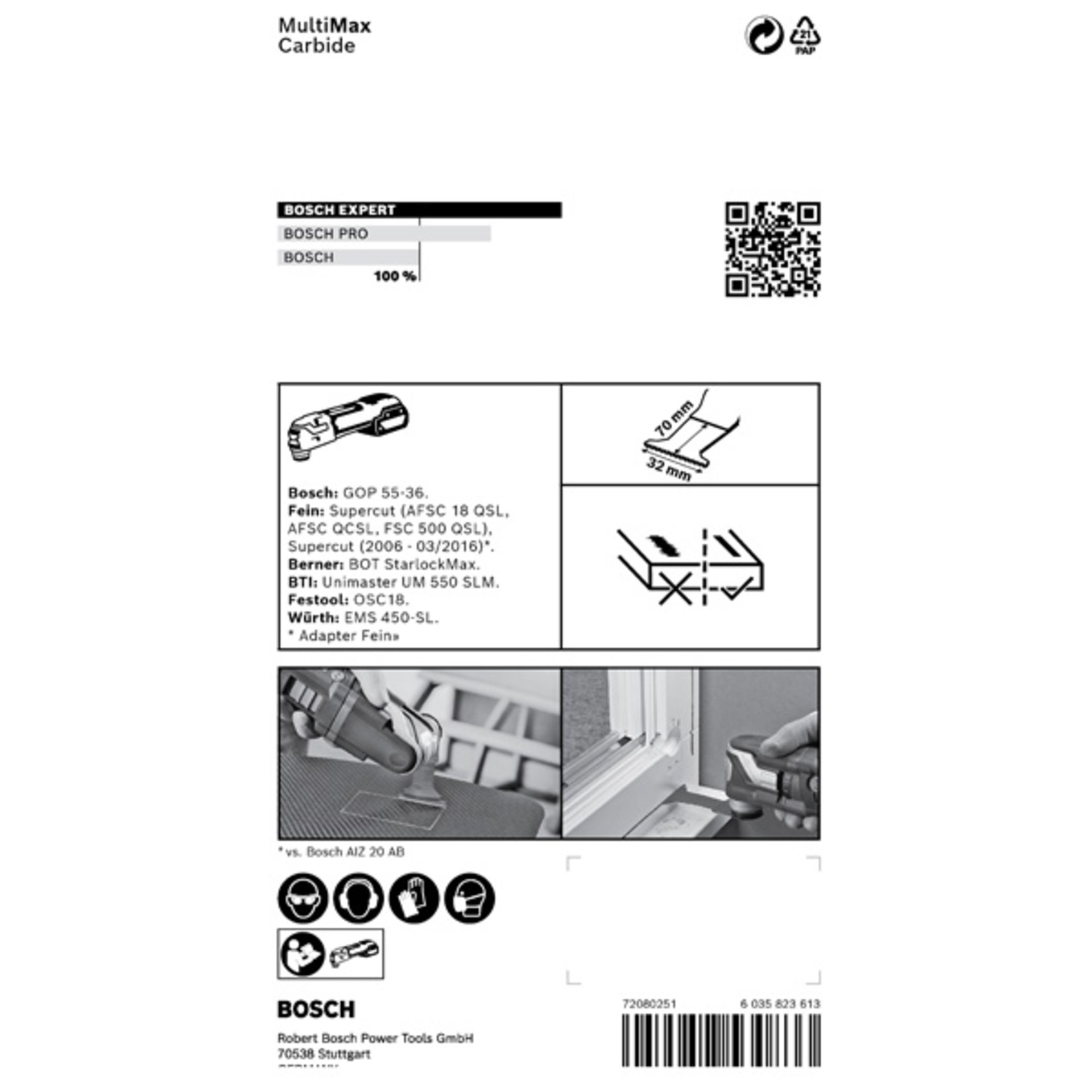 EXPERT MultiMax MAII 32 APIT Blatt für Multifunktionswerkzeuge, 32 mm