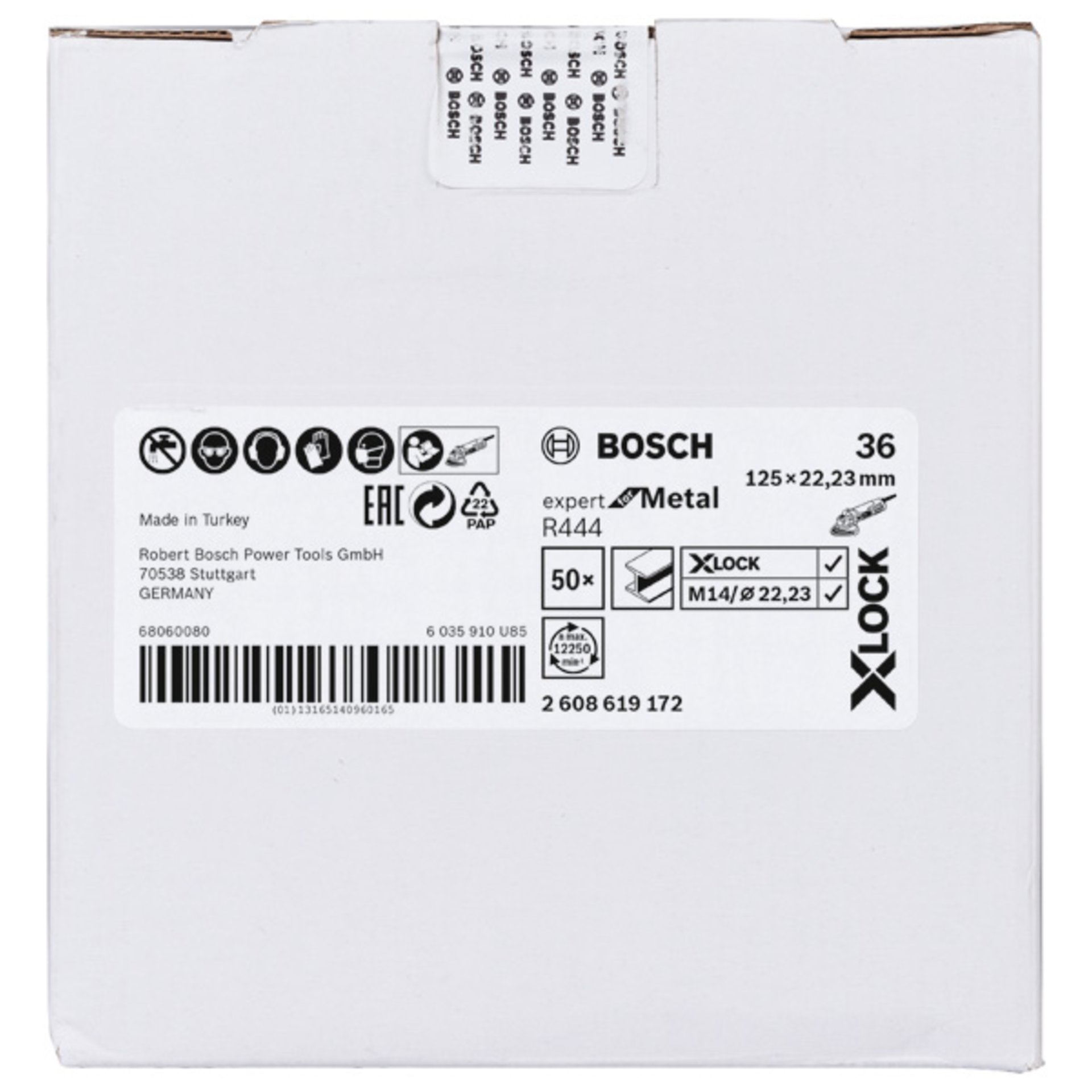 X-LOCK Fiberschleifscheibe, Ø125 mm, K 36, R444, Expert for Metal, 1 Stück