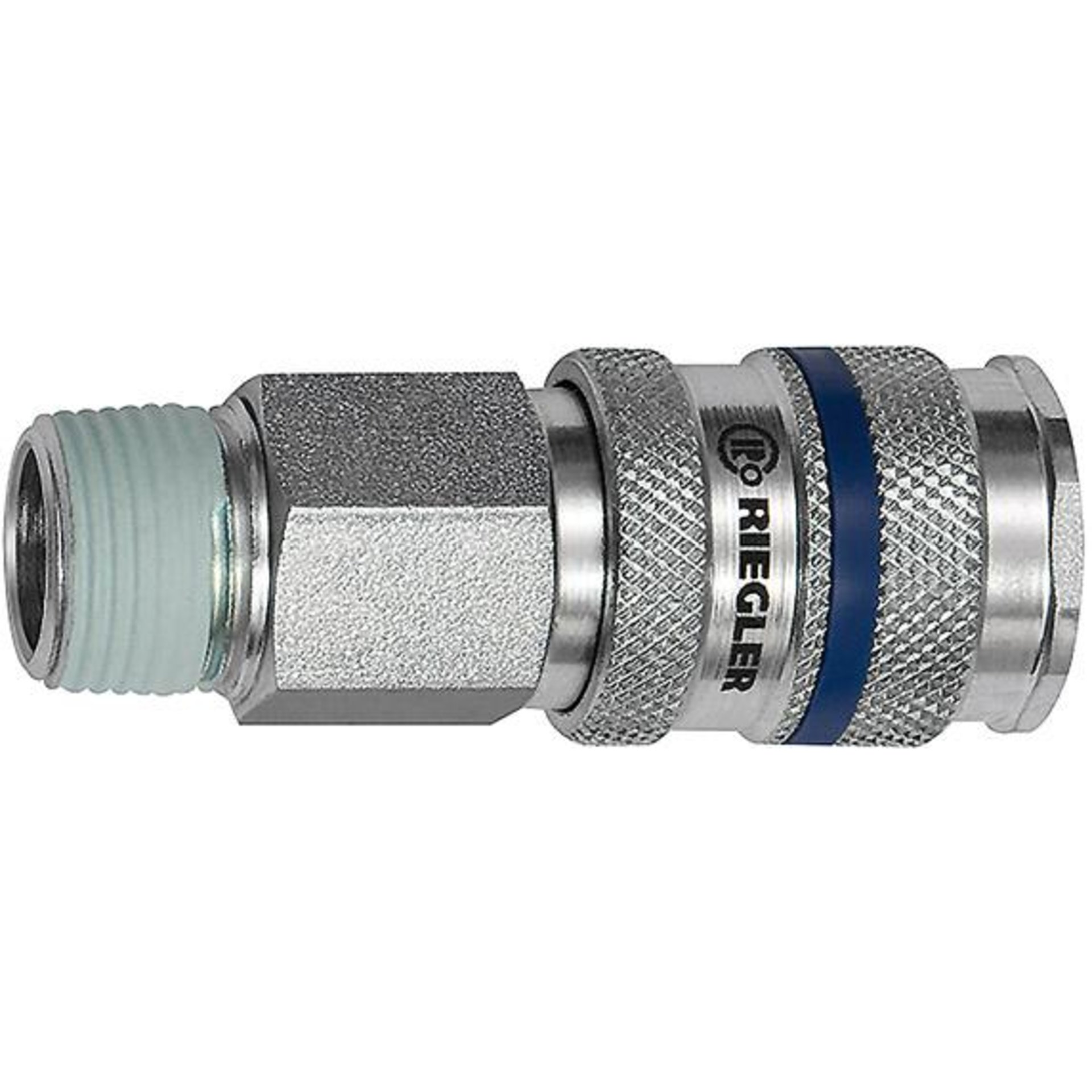 SchnellverschlusskupplungNW 7,8, Stahl, AG R1/4" RIEGLER