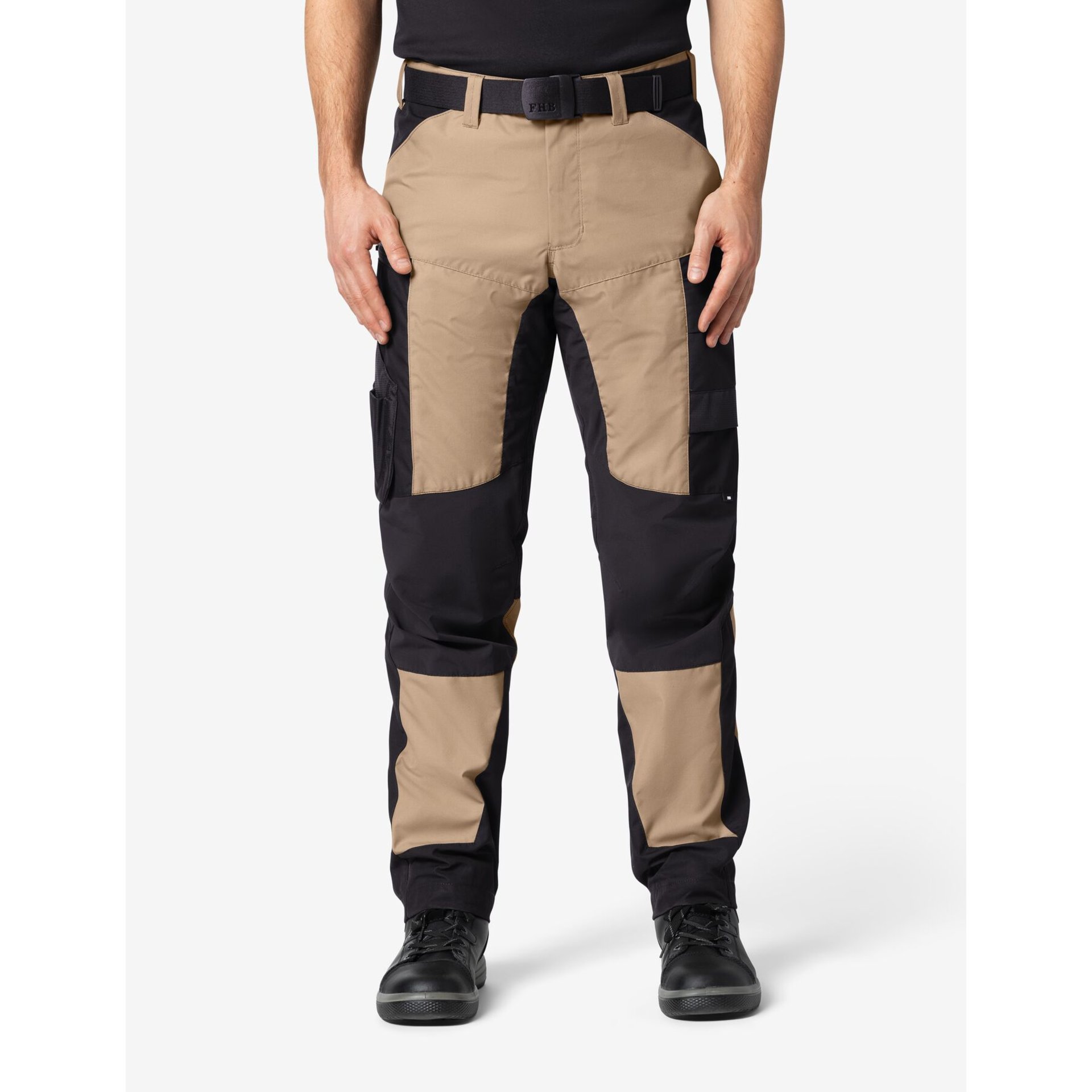 MIO Arbeitshose elastisch beige-schwarz 106