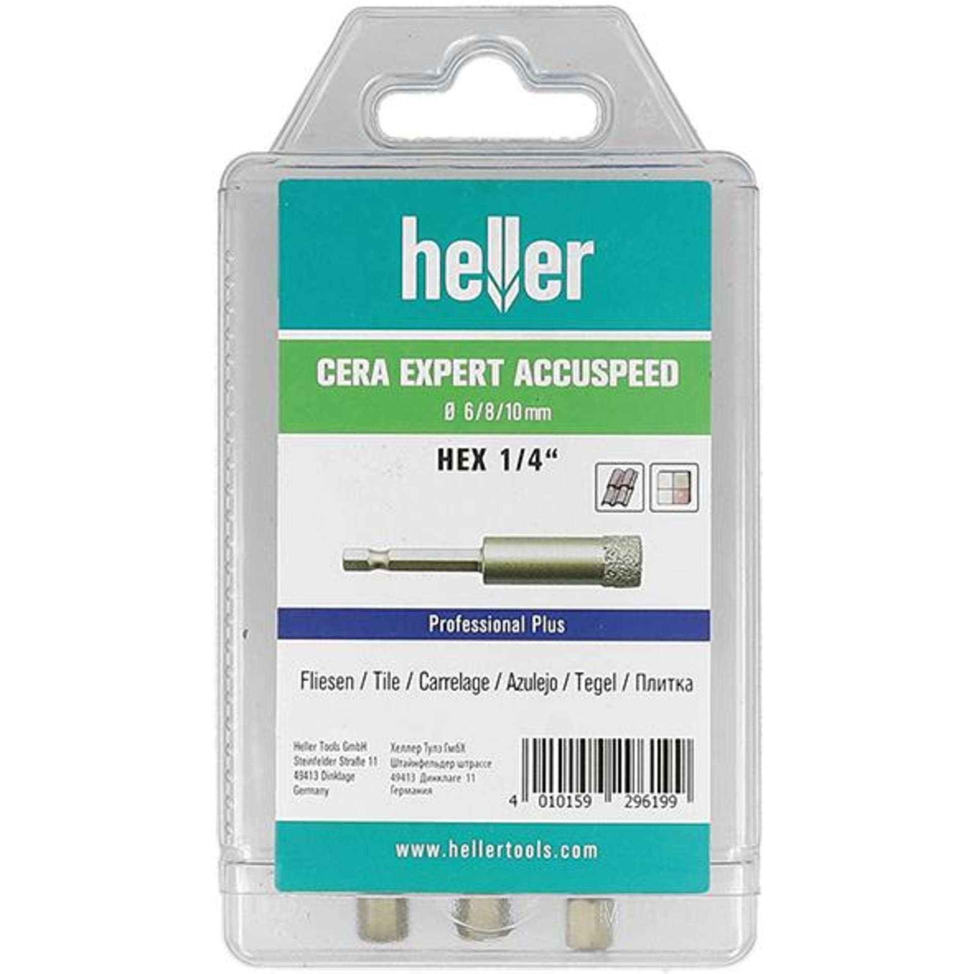 Diamant-Bohrersatz CERA EXPERT Akkuspeed 6-tlg., 6/8/10mm, hex heller
