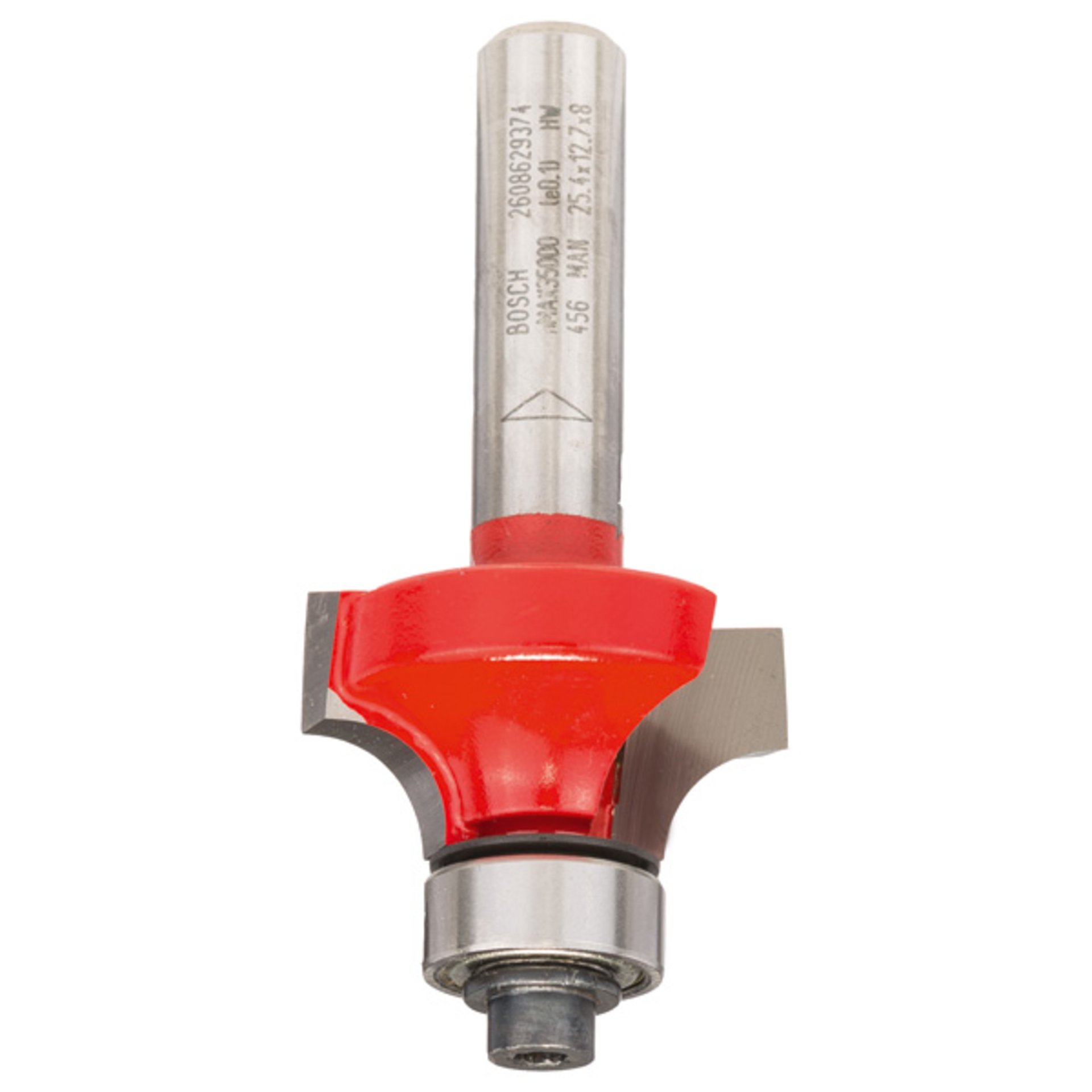Abrundfräser Expert for Wood, 8 mm, D 25,4 mm, R1 6,35 mm, L 12,7 mm, G 55 mm