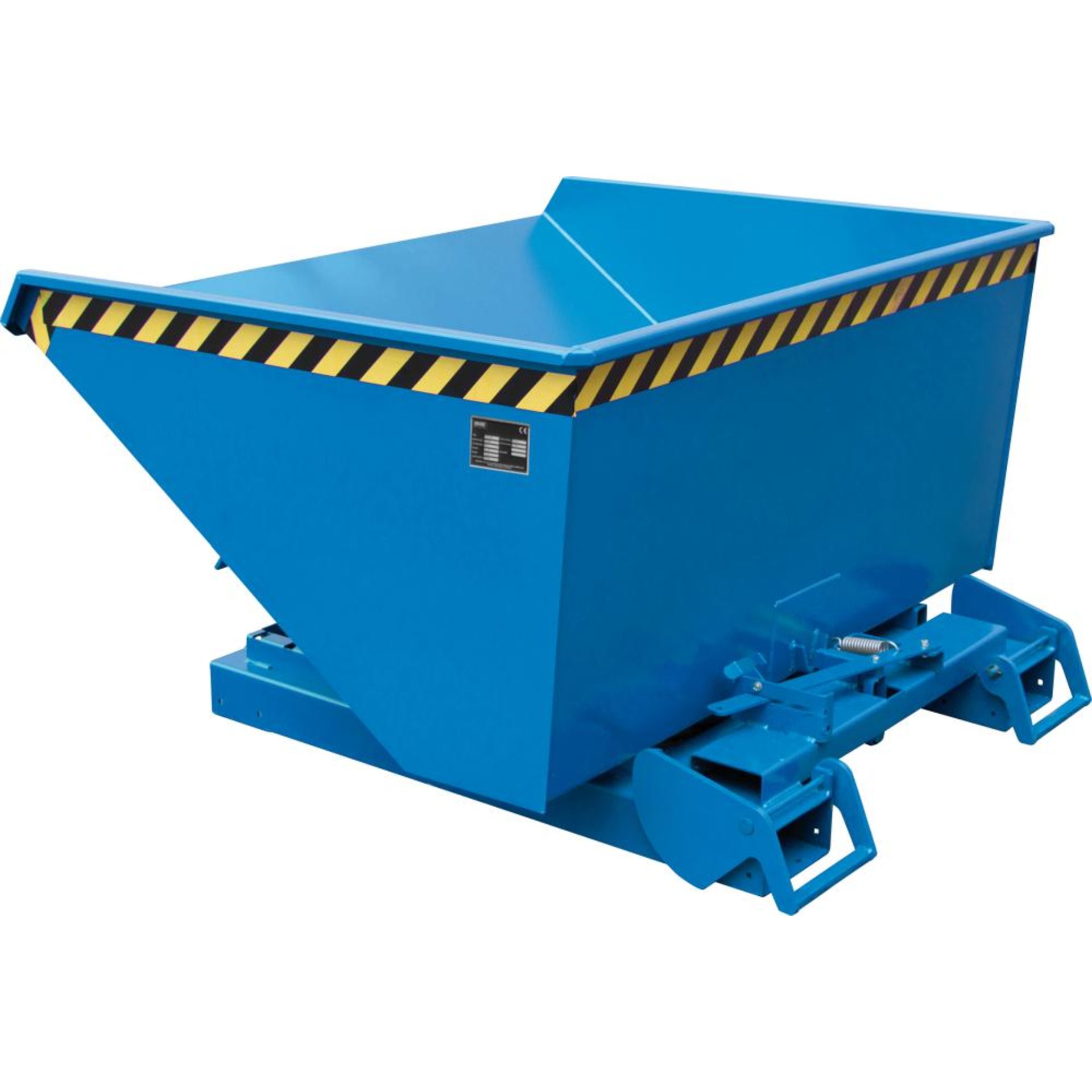 Kippbehälter 4A 600 l B1095xT1485xH865 mm RAL5012 Tragkraft 1000kg mit Abrollsystem