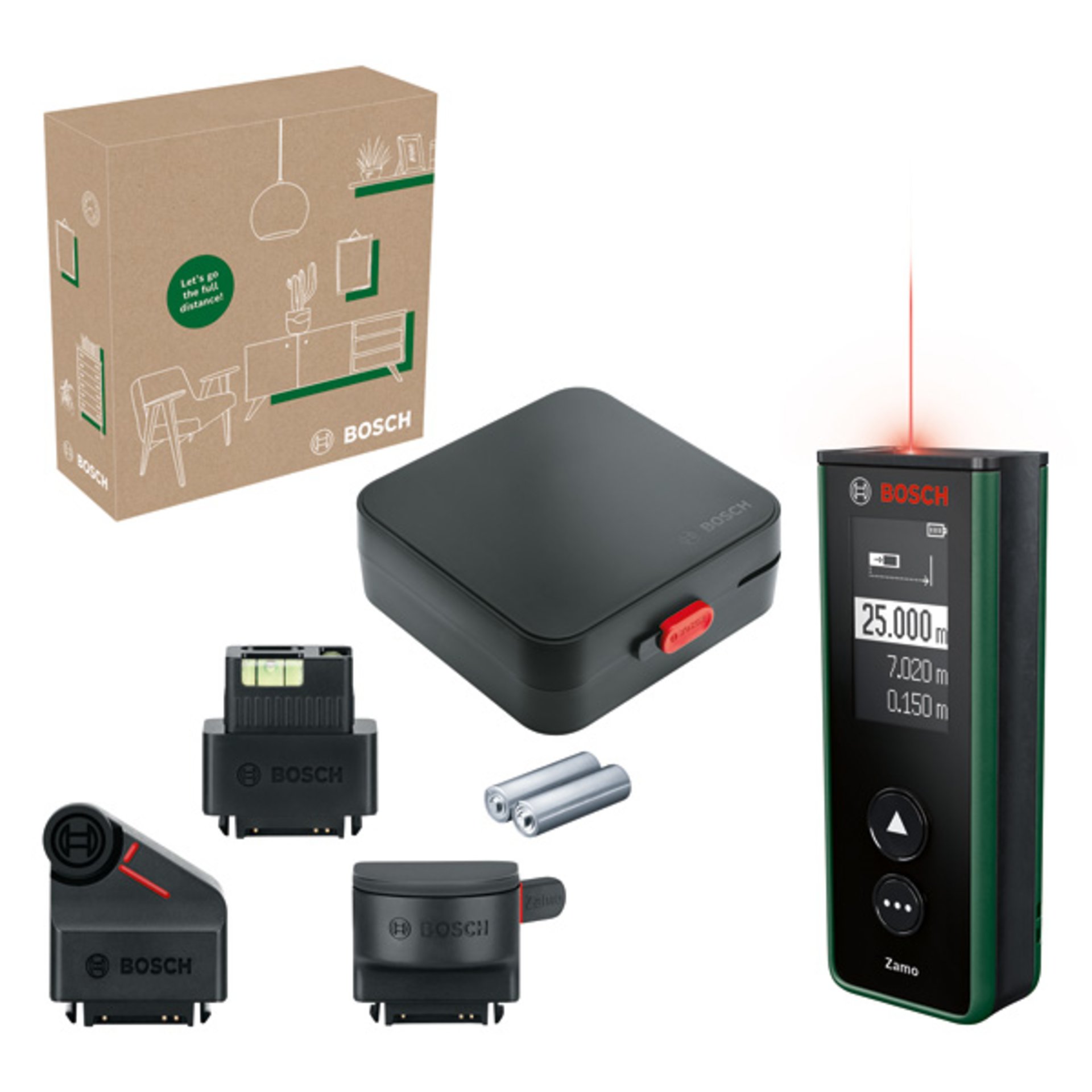 Digitaler Laser-Entfernungsmesser Zamo Set, eCommerce-Karton