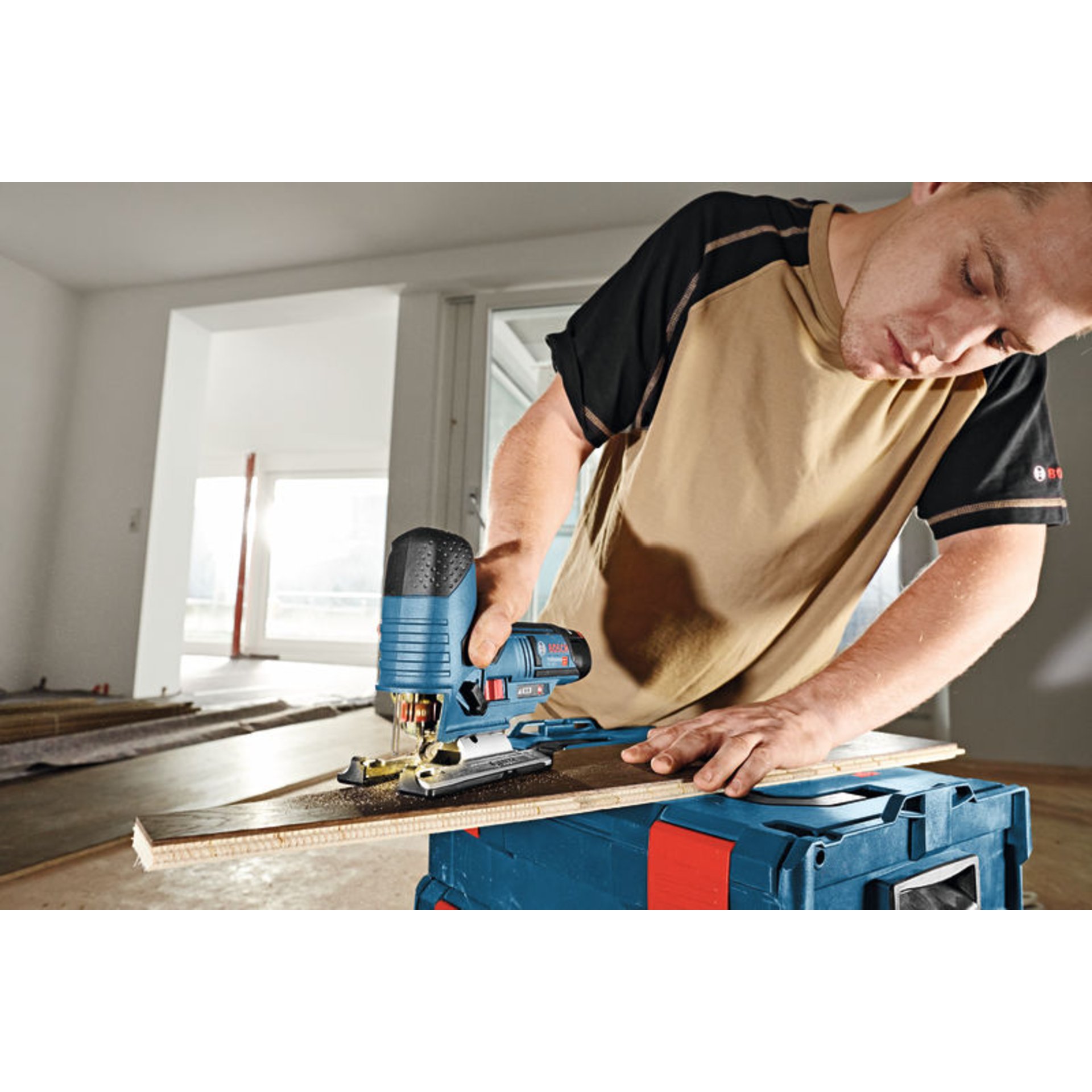 Akku-Stichsäge GST 12V-70, 2 x Akku GBA 12V 3.0Ah in L-BOXX