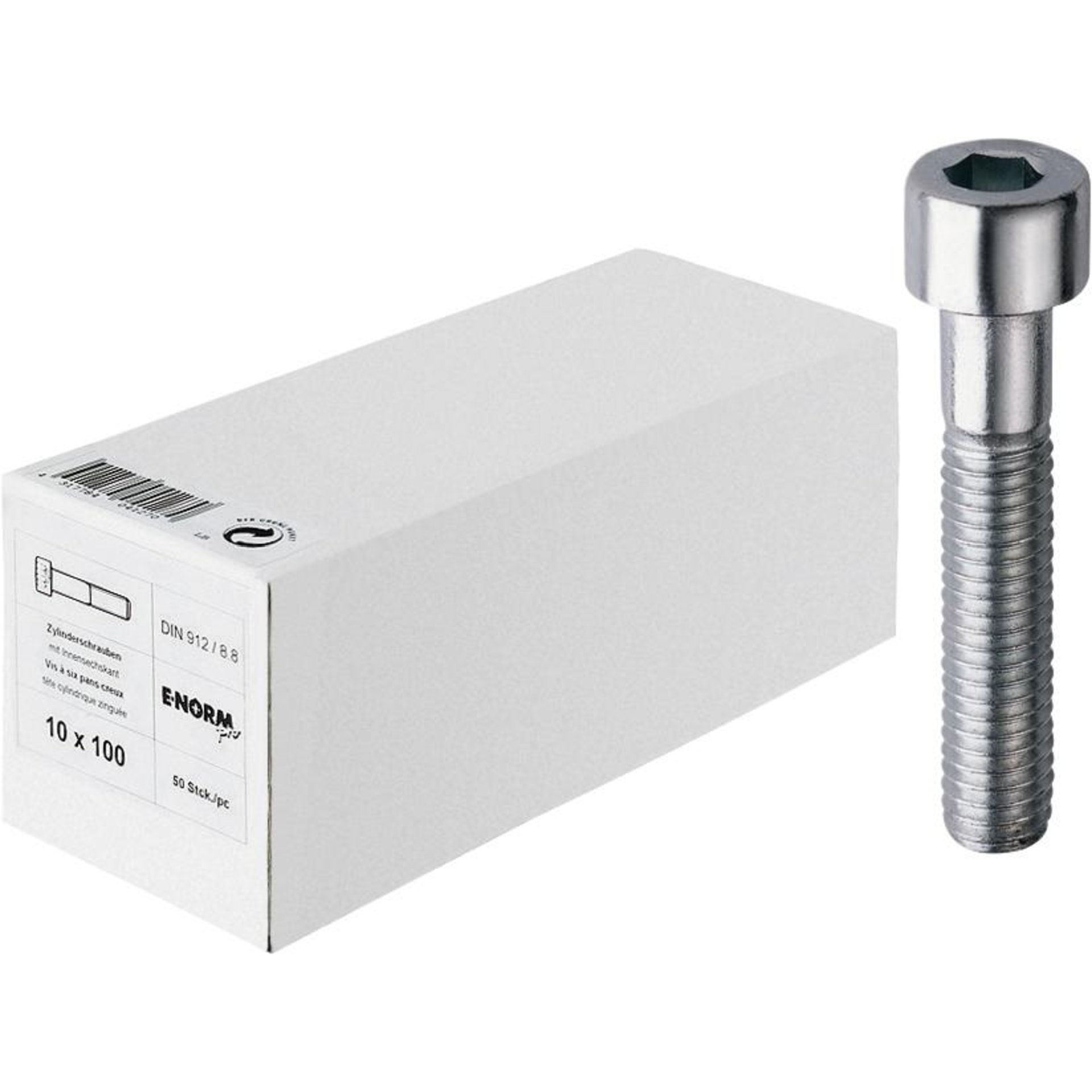 DIN 912 8.8 galZn M6x25 HP E-NORMpro