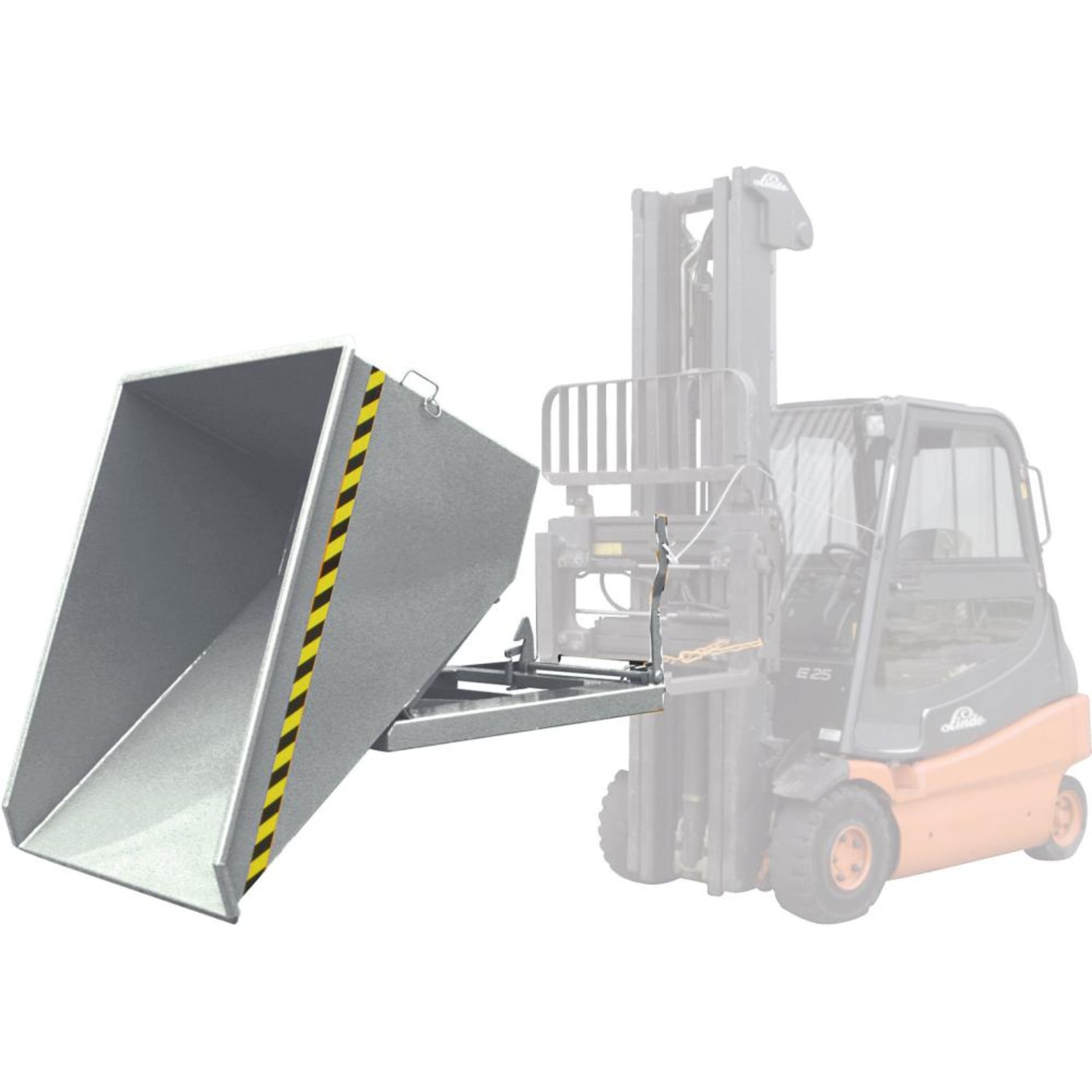 Muldenkippbehälter 300 l B680xT1450xH725 mm verzinkt,Tragkraft 1000kg300 Liter, verz.