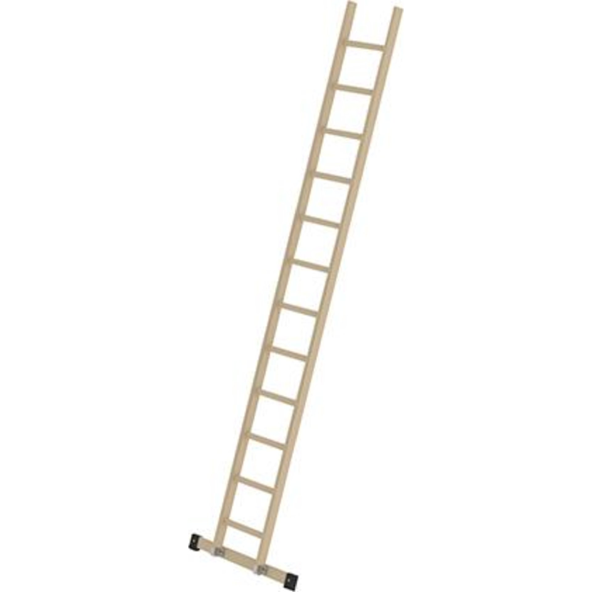 Holz-Sprossen-Anlegeleiter, mit Traverse
