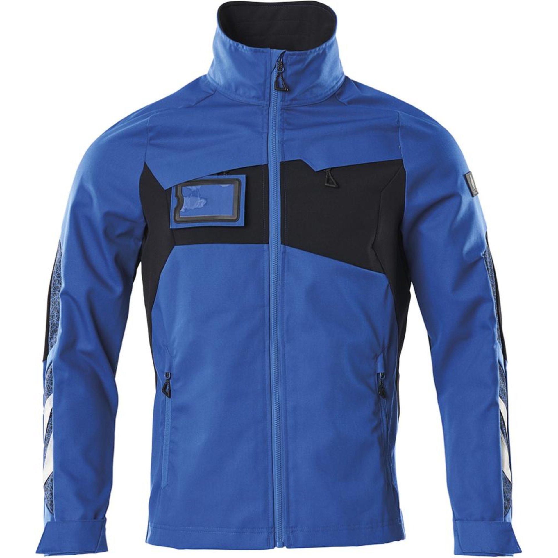 Jacke 18509, Stretch-Einsatz, azurblau/schwarzblau, Gr.XS