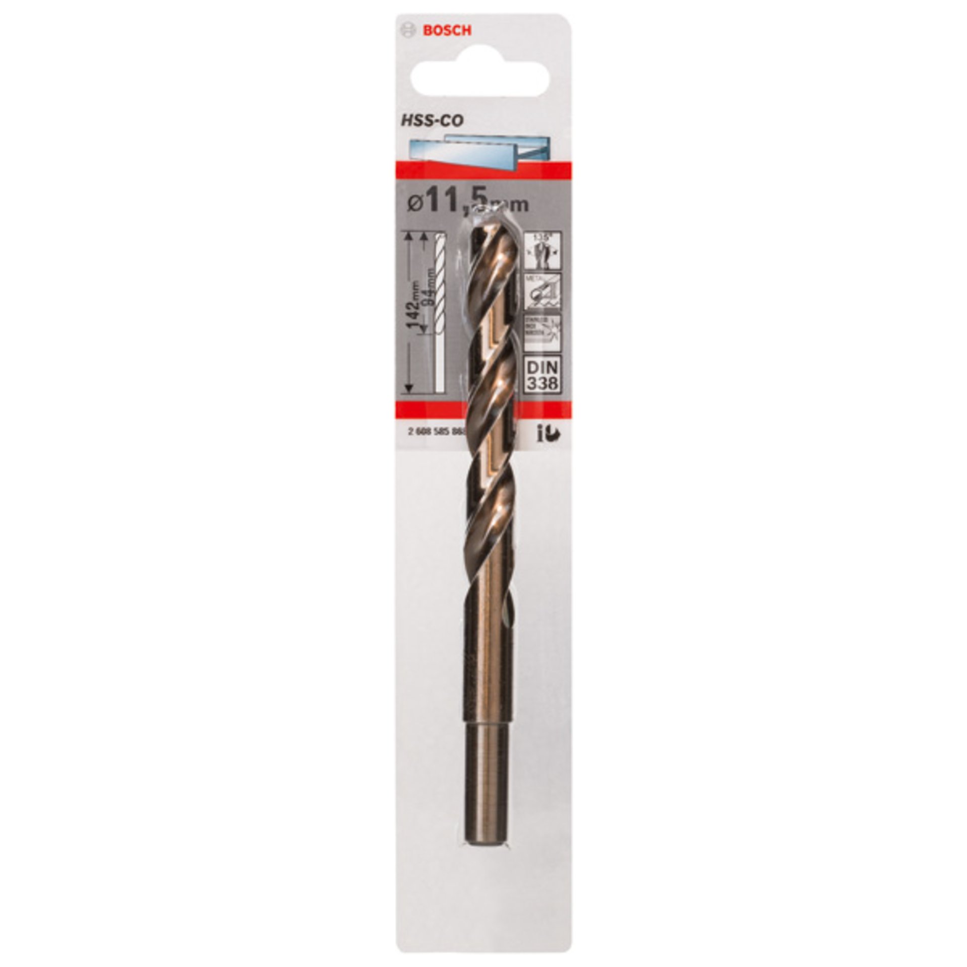 Metallbohrer HSS-Co, DIN 338, 11,5 x 94 x 142 mm, 1er-Pack