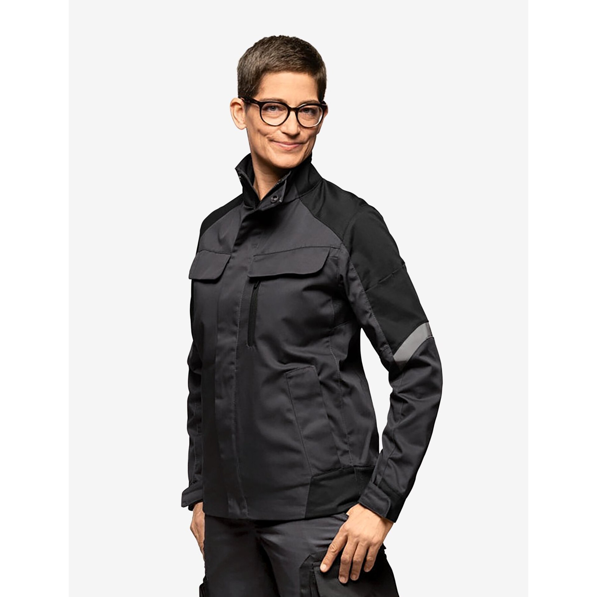 ANDREA Arbeitsjacke Damen anthrazit-schwarz 2XL