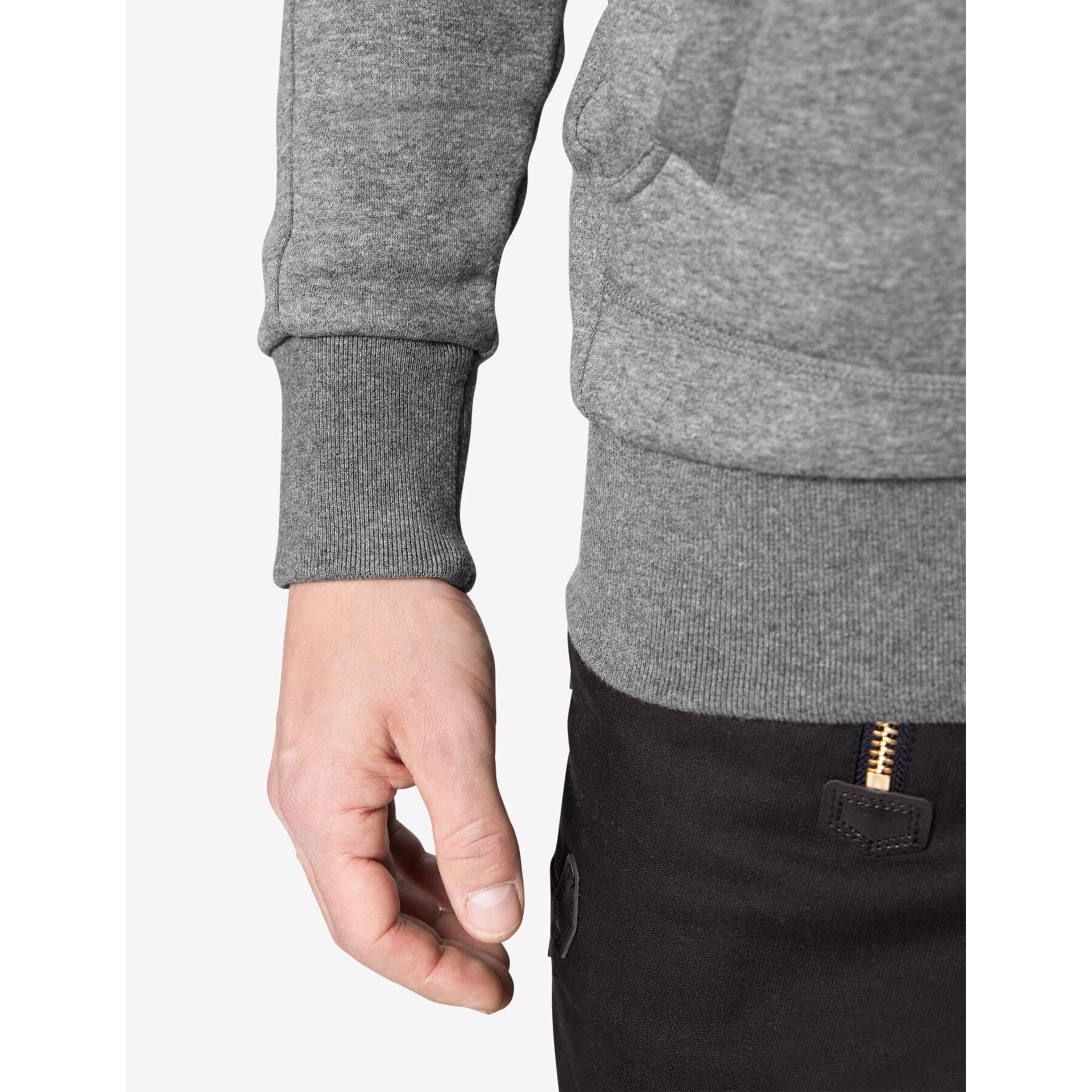 BENNO Sweater-Jacke mit Kapuze grau 2XL