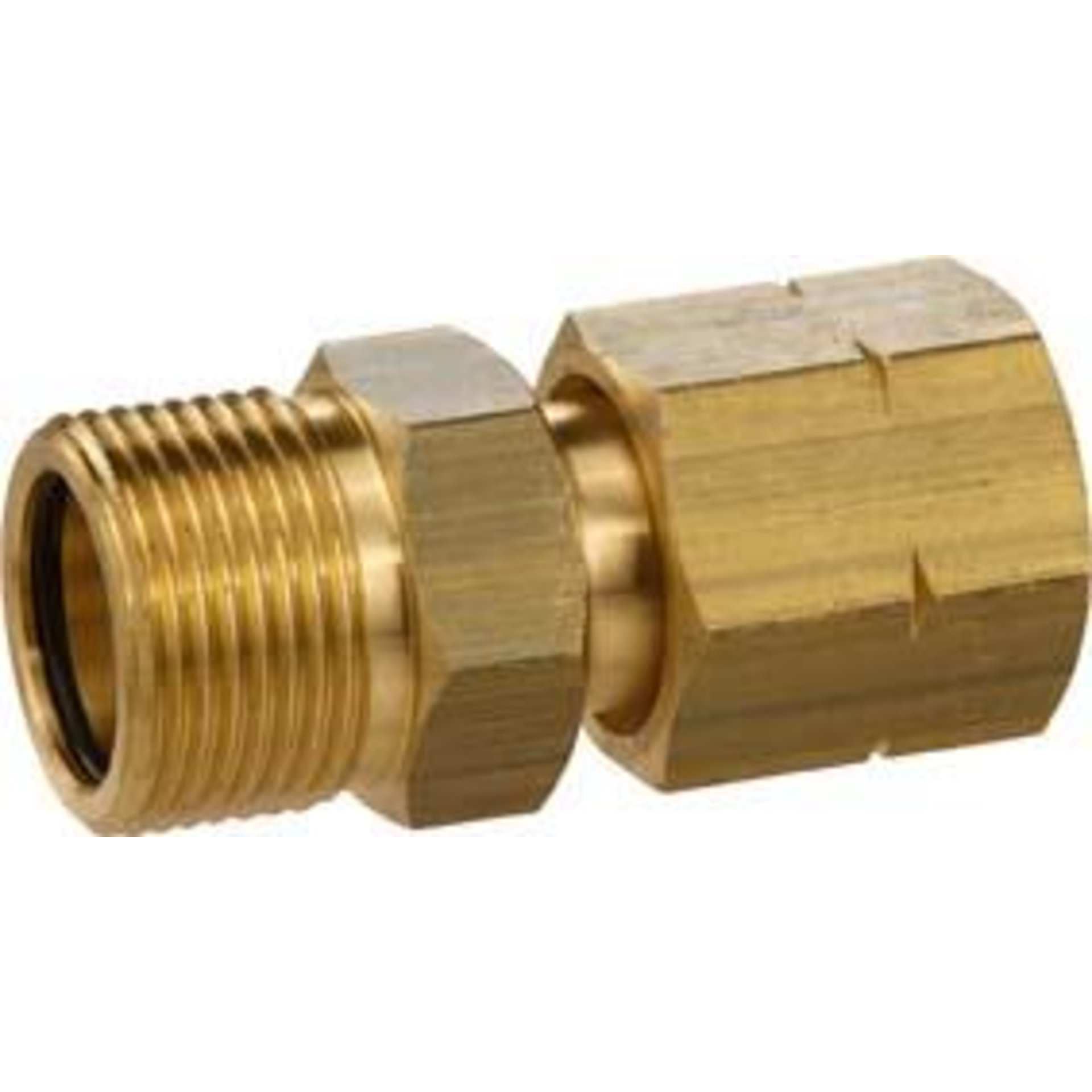Geräte-Anschlussadapter AG M22 x 1,5 LH x G 3/8" LH-ÜM GOK