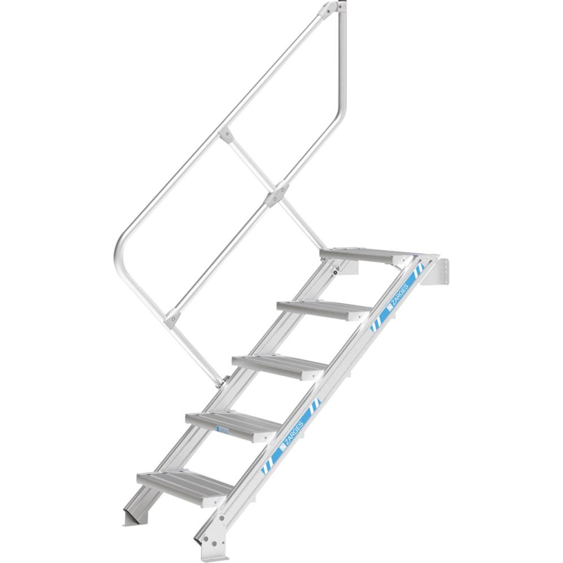 Industrietreppe 45°, mit einem Handlauf