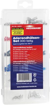 Aderendhülsen Set 300 St. Box, wiederverw.