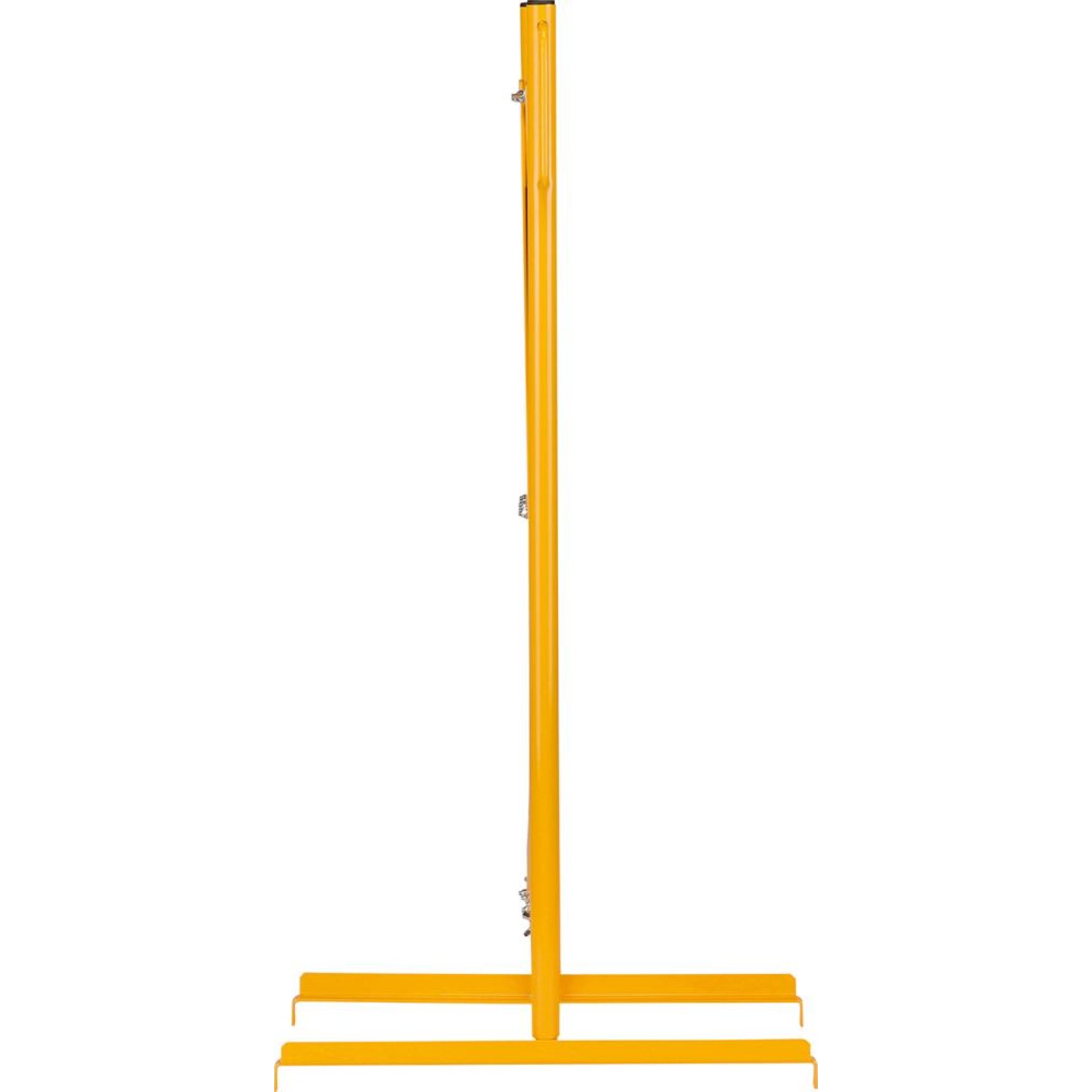 Scherengitter H 1050mm, L bis 3600mm gelb/schwarz stationär mit Standfuß