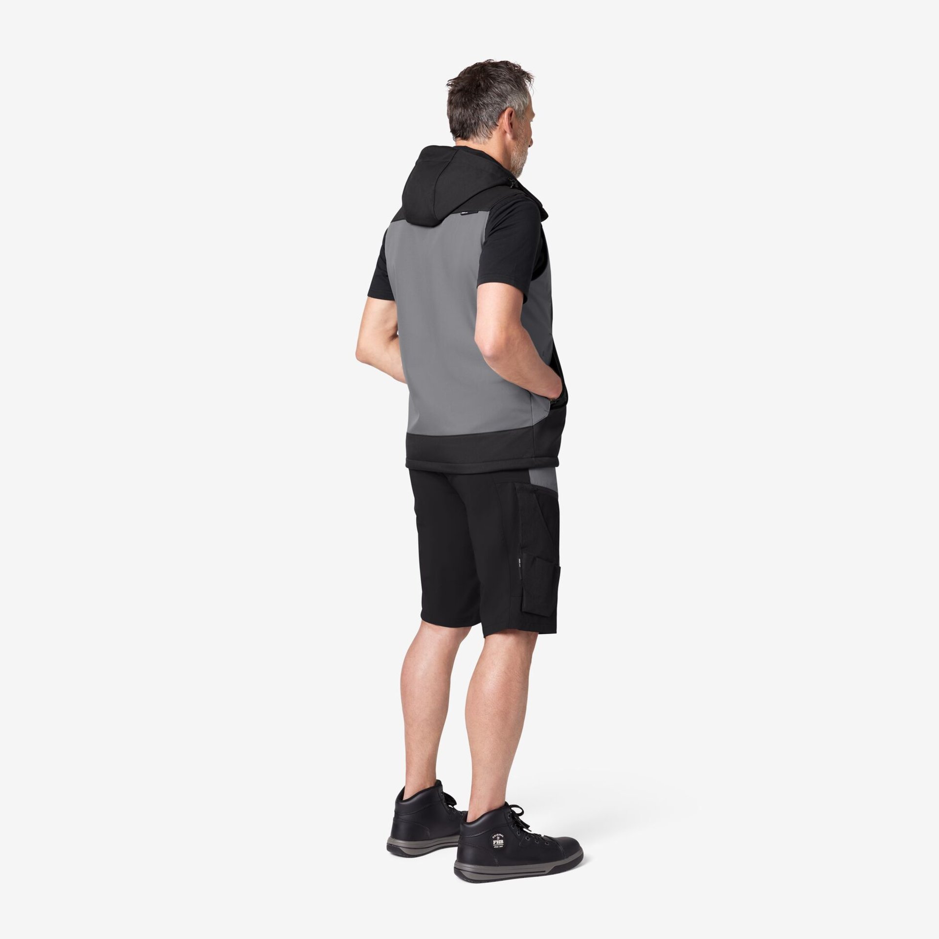 JUSTUS Softshell Weste grau-schwarz XS