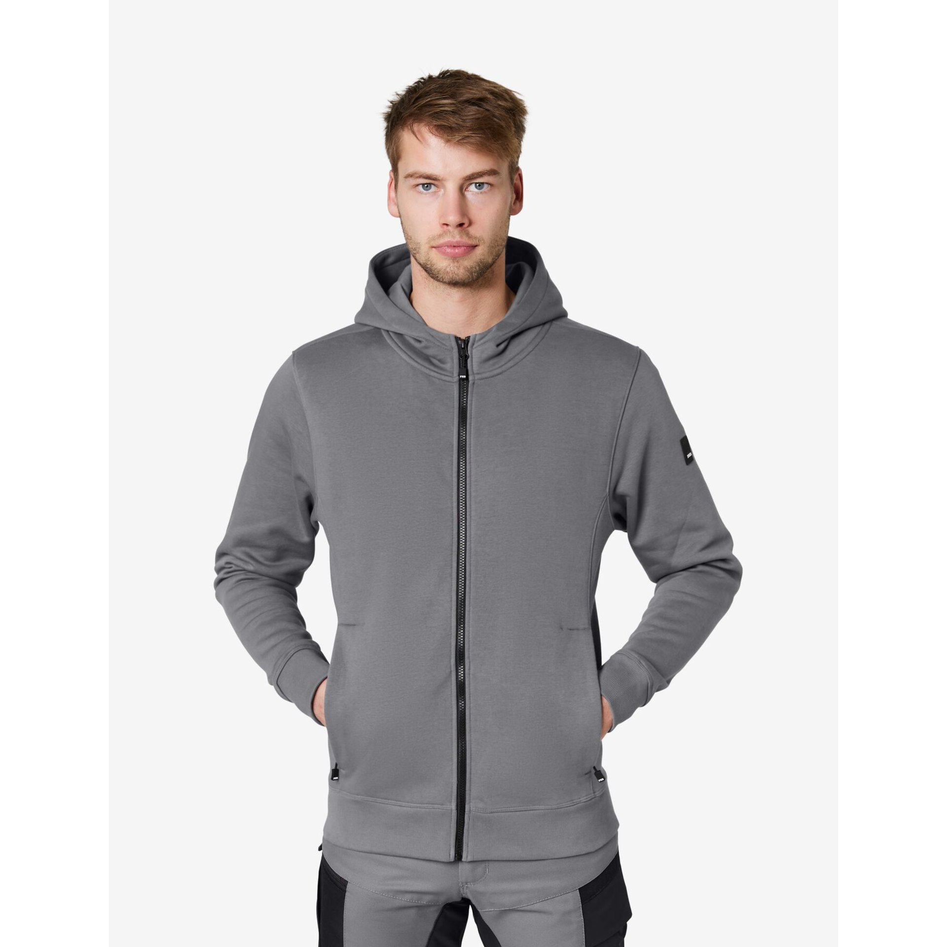 QUENTIN Hoodie-Jacke unisex grau 5XL