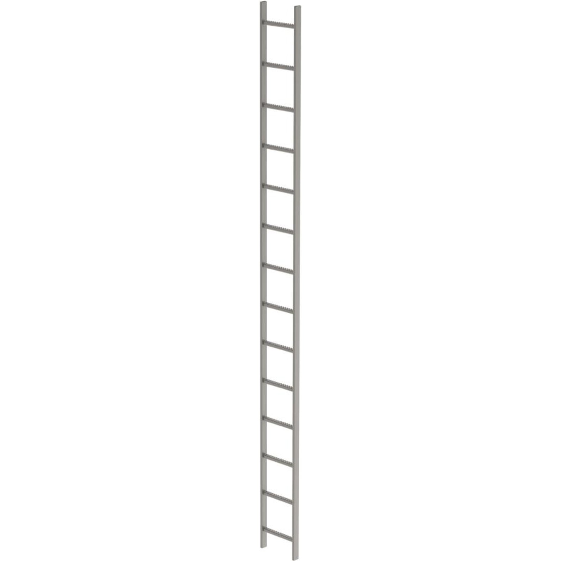 Schachtleiter 14 Sprossen L 3,92 m B340 mm LW 300 mm Edelstahl V4A