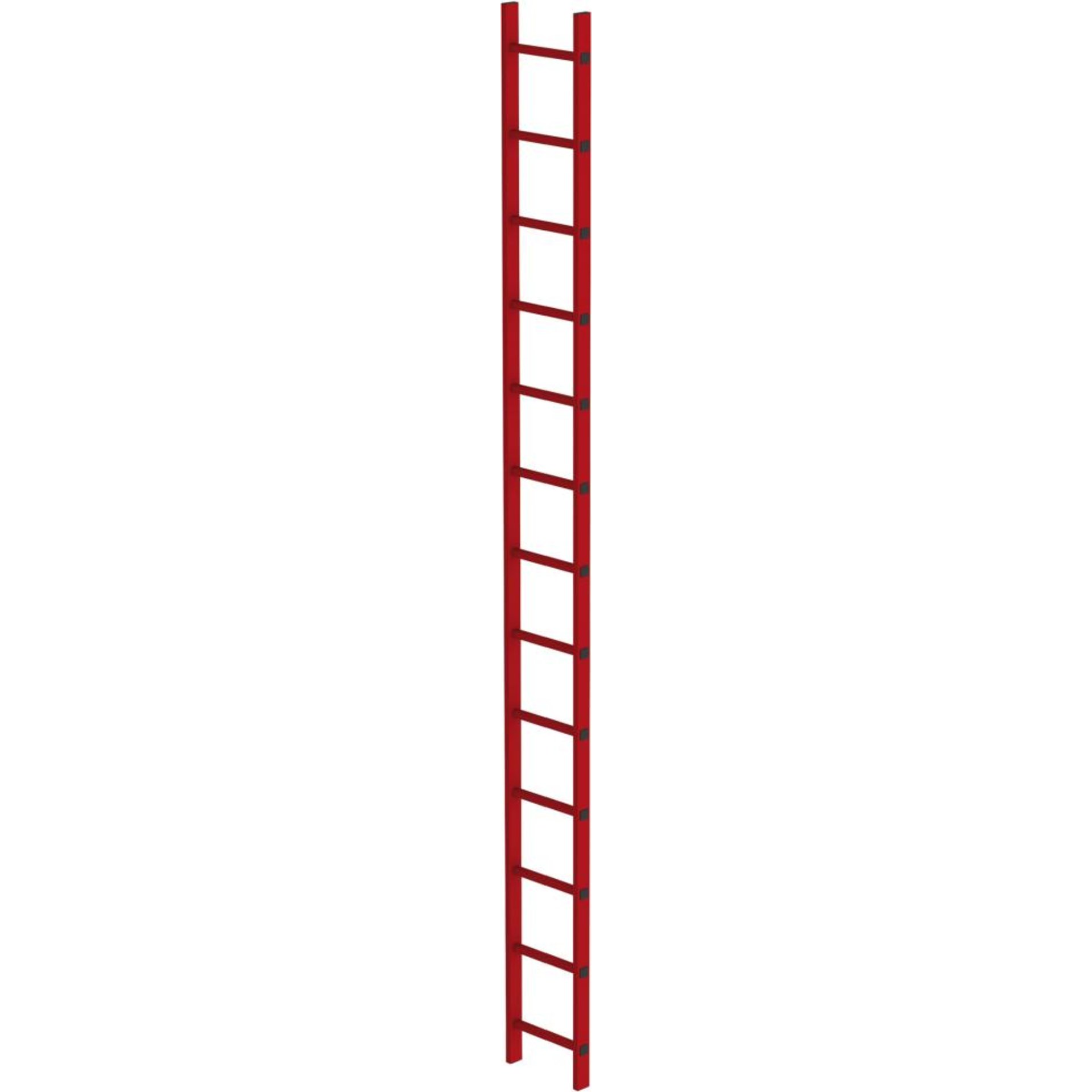 Schachtleiter 13 Sprossen L 3,64 m B350 mm LW 300 mm GFK