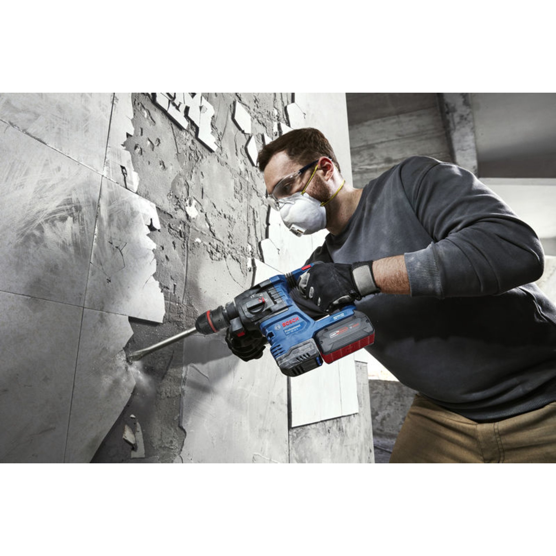 Akku-Bohrhammer mit ONECHUCK GBH 18V-22 X, 2 x Akku GBA 18V 4.0Ah in L-BOXX 136