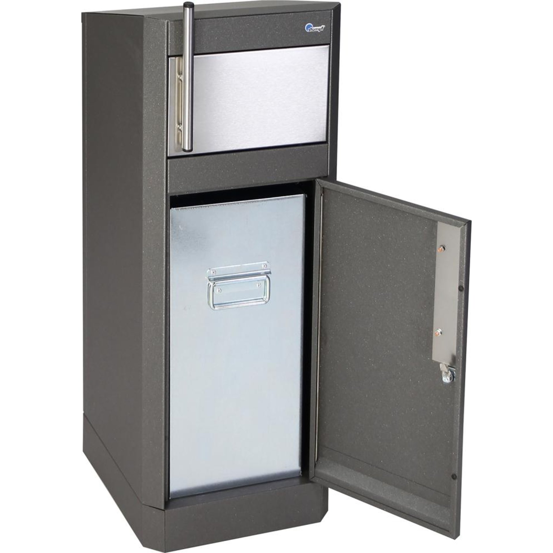 Abfallbehälter Binox- Hybrid-25l f. Gebäude 315x336x835mm