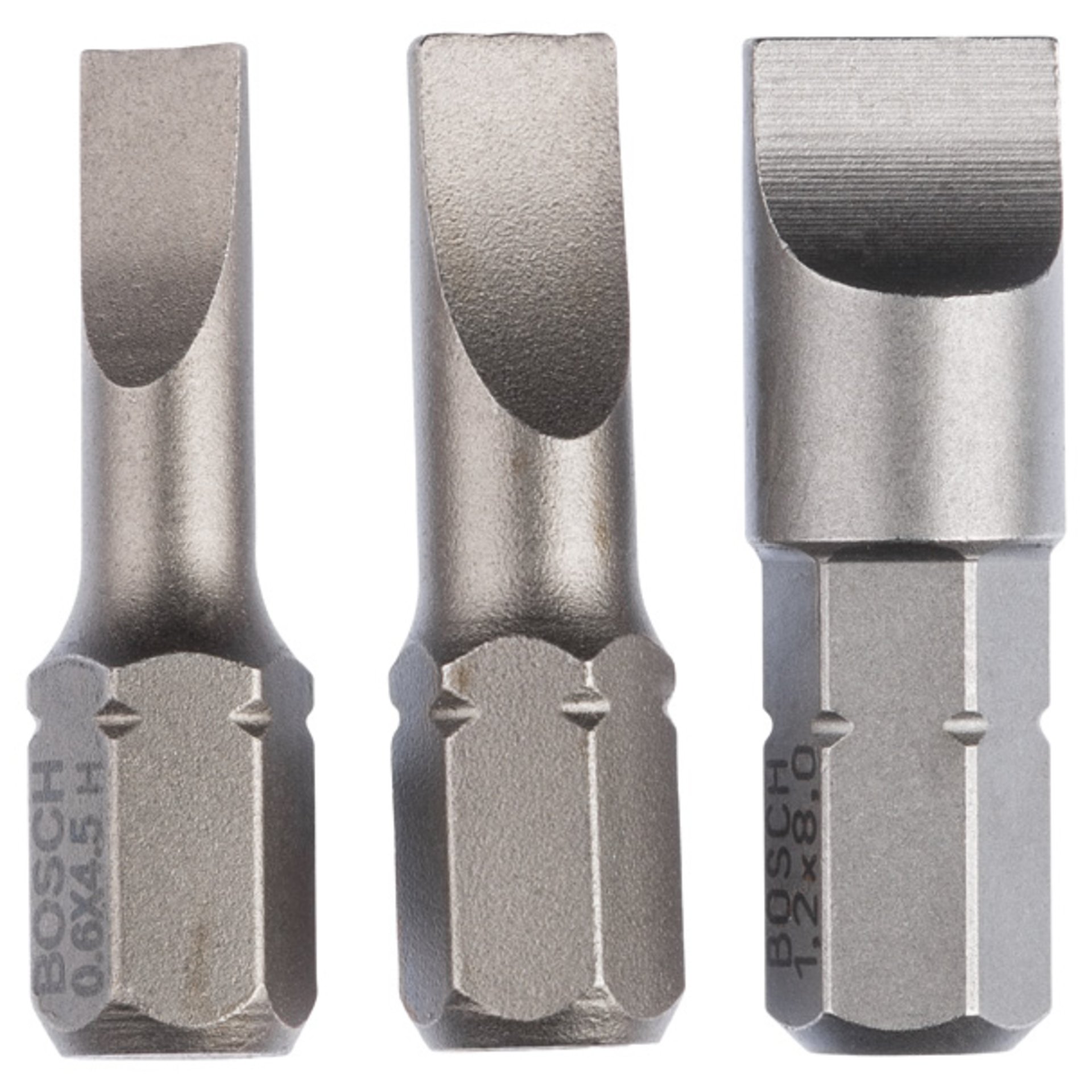 Schrauberbit-Set, Extra Hard, 3-tlg., S 0,6x4,5, S 0,8x5,5, S 1,2x8,0
