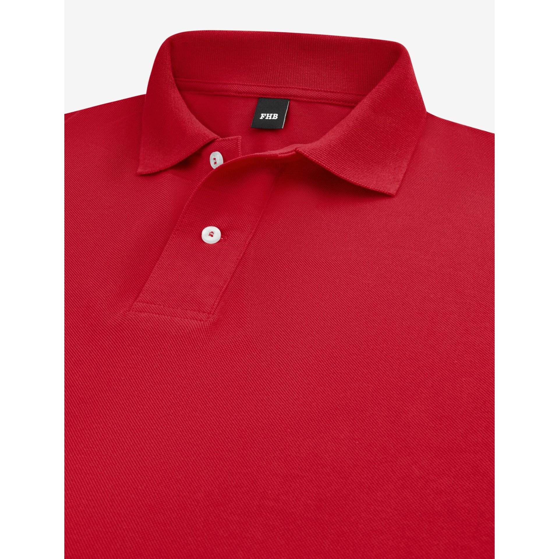 DANIEL Polo-Shirt einfarbig rot Gr. M