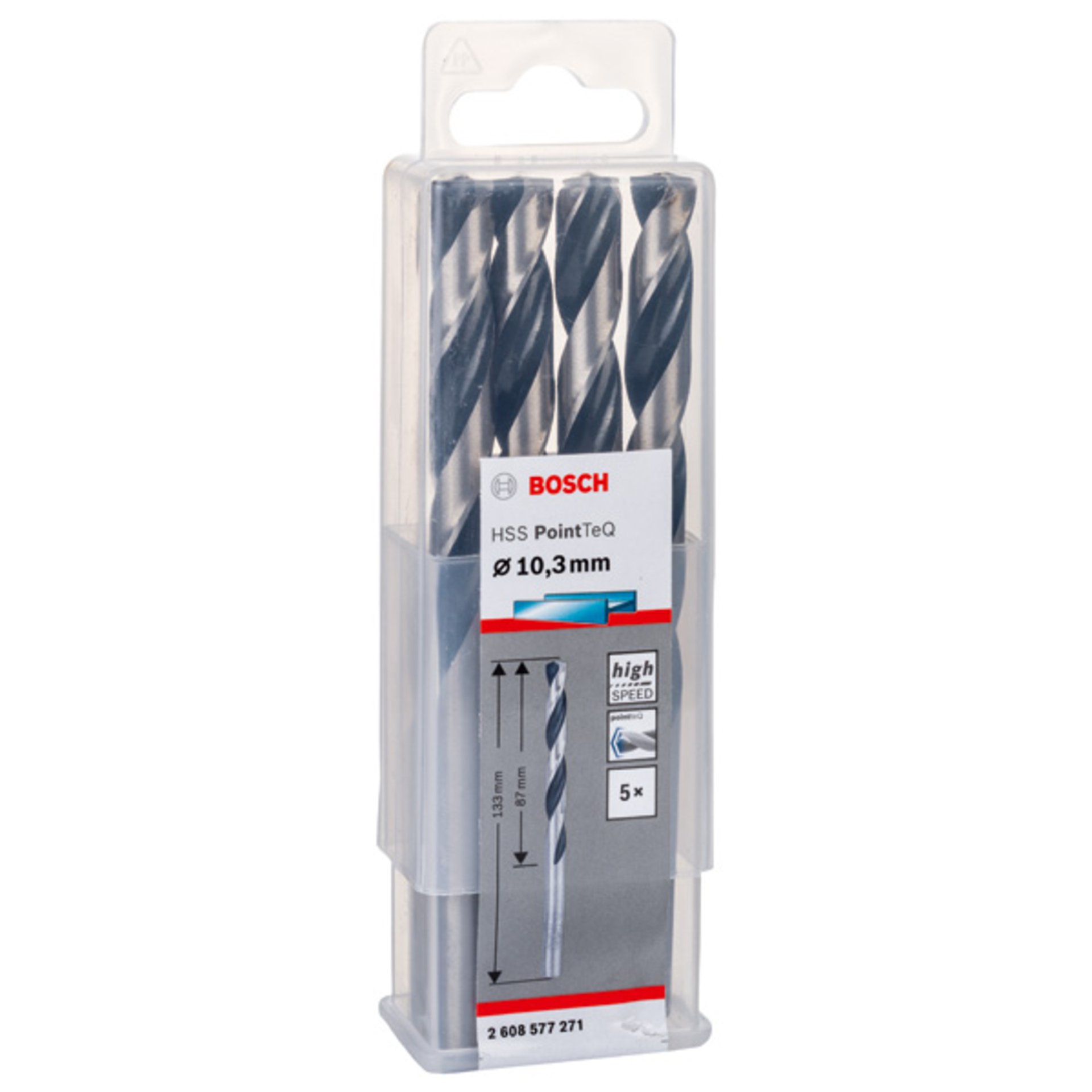 Metallspiralbohrer HSS PointTeQ, DIN 338, 10,3 mm, 5er-Pack