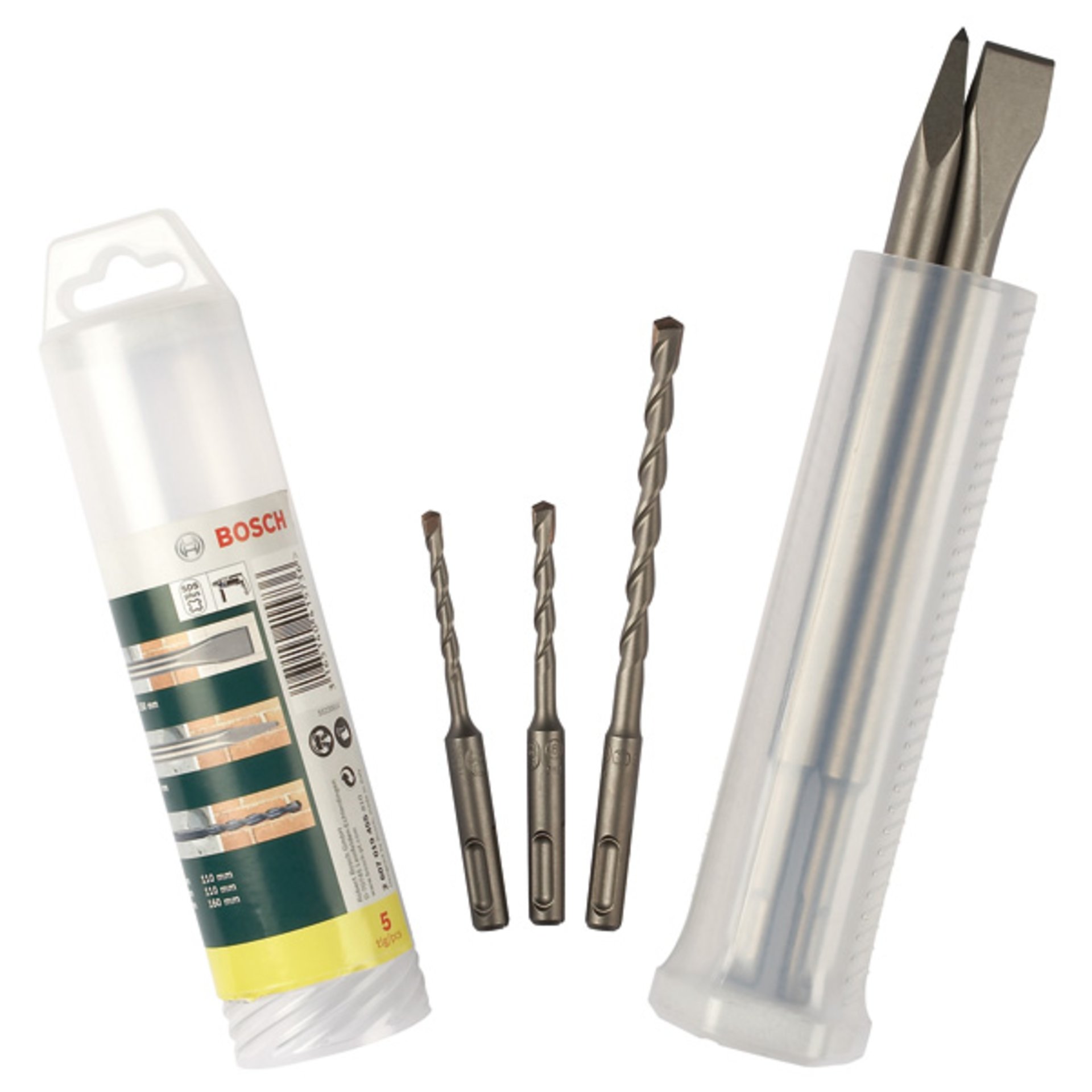 Meißel- und Hammerbohrer-Set mit SDS plus, 5-teilig, 5 - 8