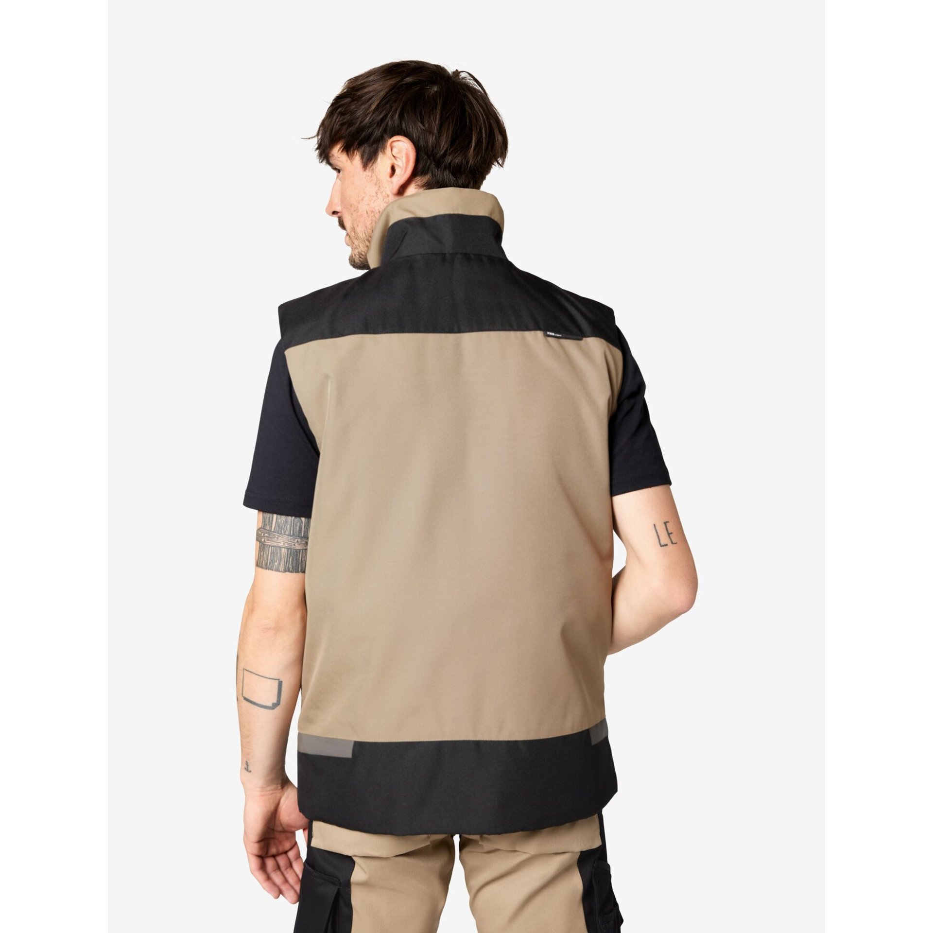 HAUKE Arbeitsweste beige-schwarz XS
