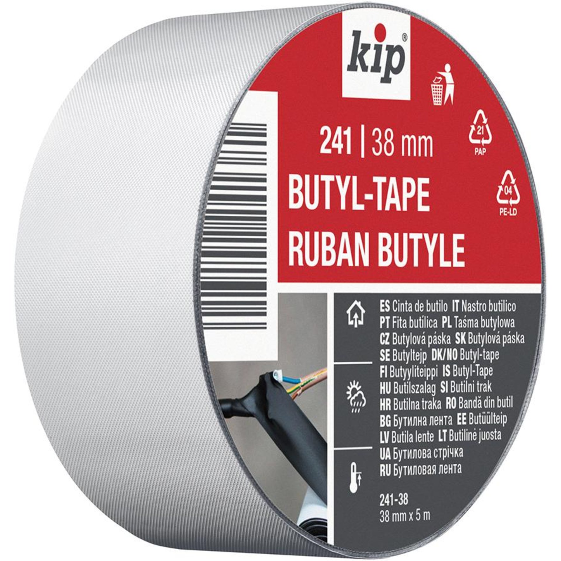 Kip Butylkautschukband 241-38 38 mm x 5 m