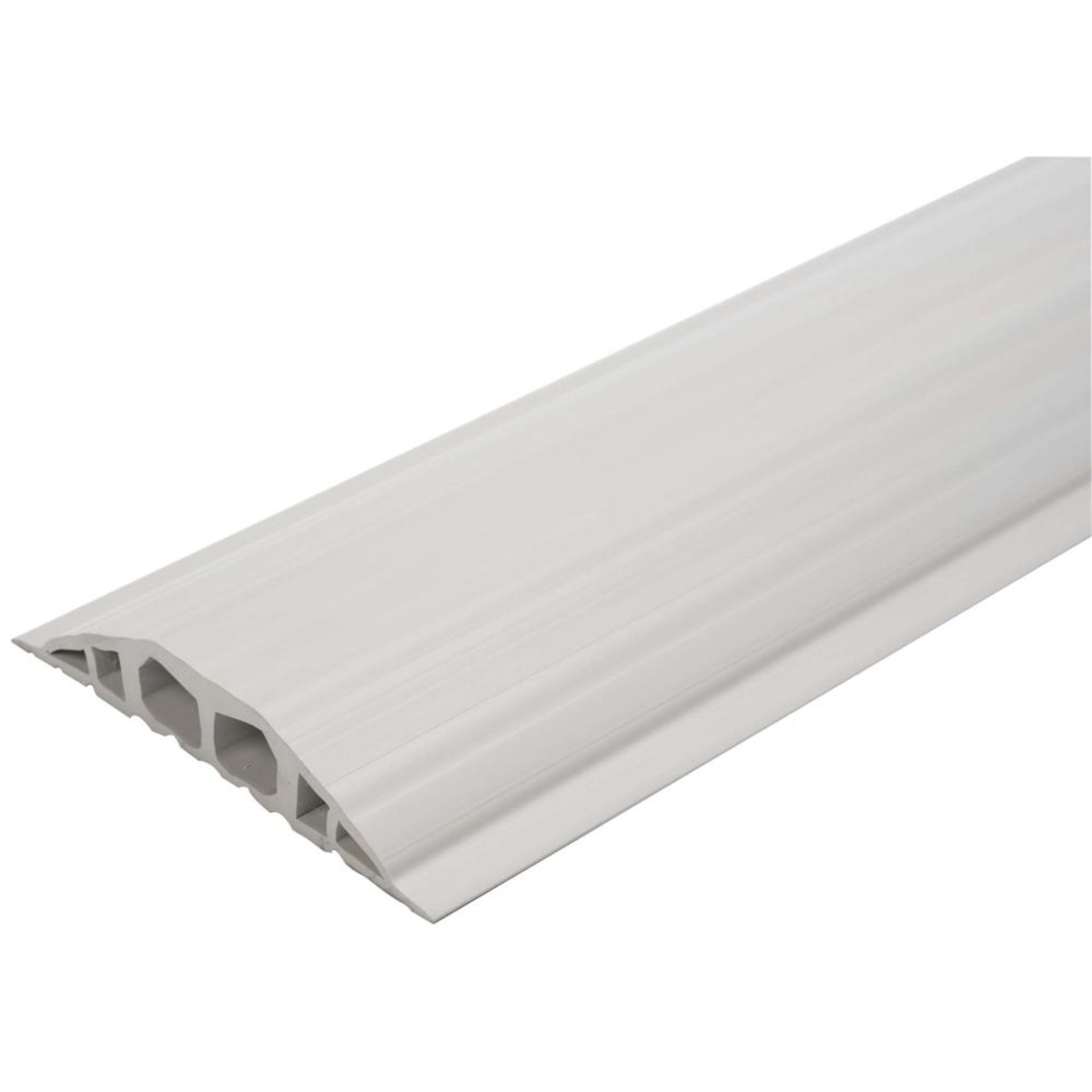 Industriekabelbrücke B1500xT200xH35 mm 2 Kammern D25 mm PVC lichtgrau