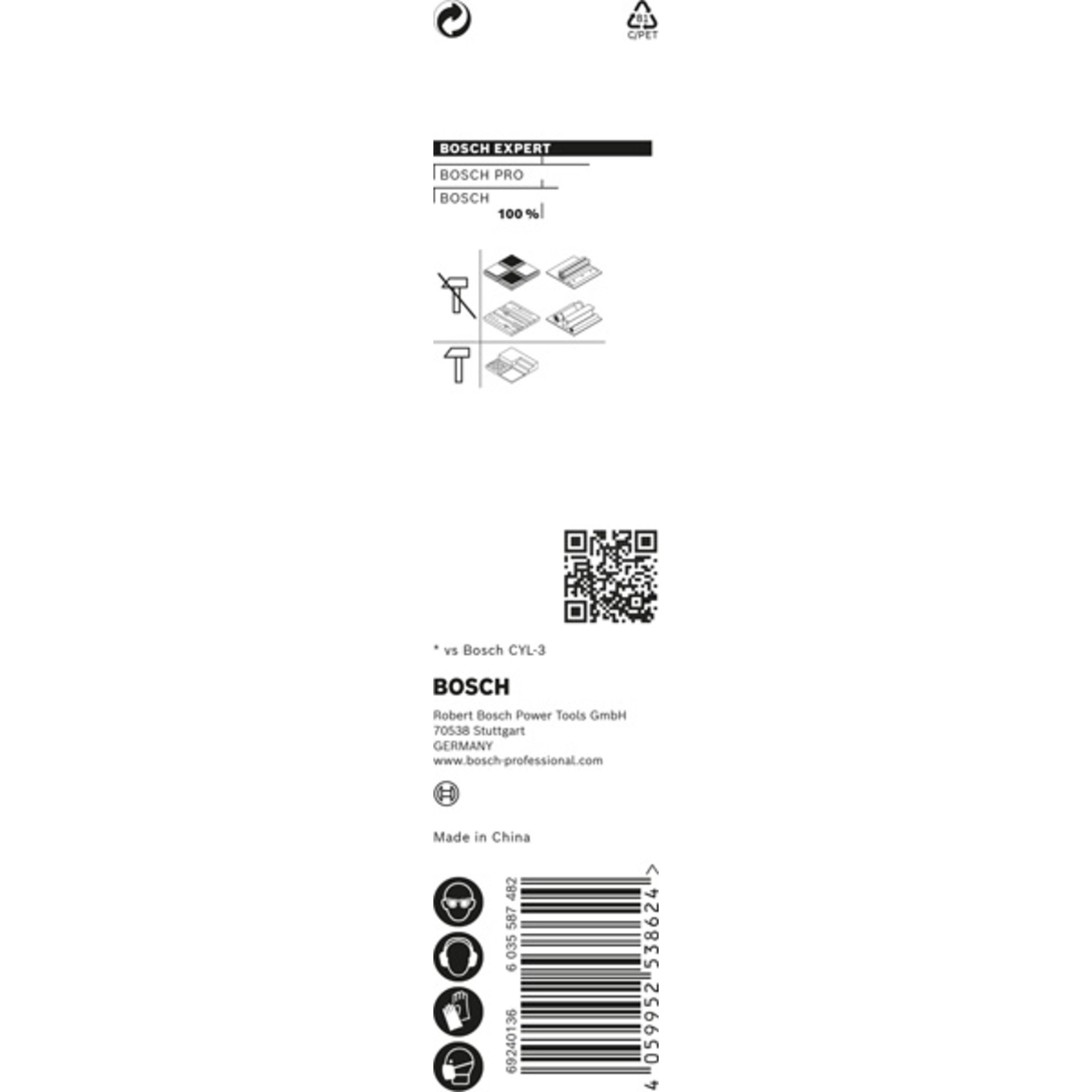 EXPERT HEX-9 MultiConstruction Bohrer, 3 x 45 x 90 mm