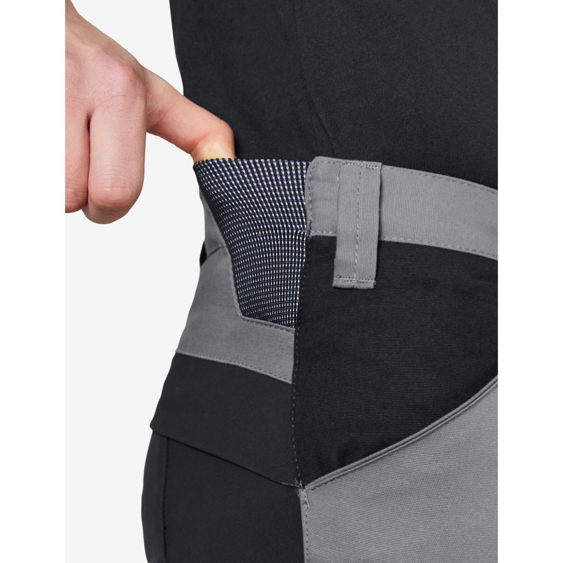 LEO Arbeitshose elastisch grau-schwarz 110