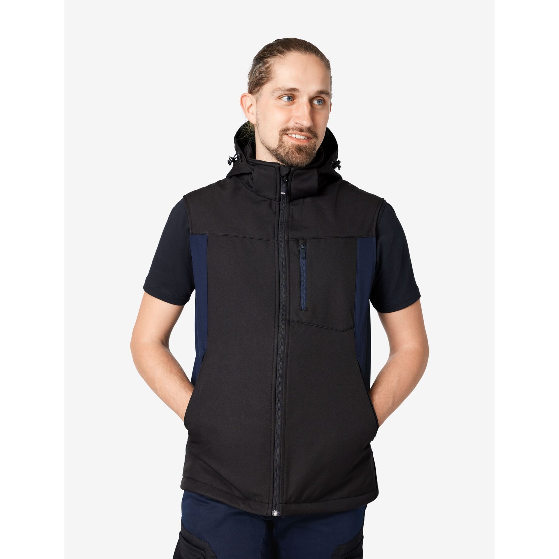 JUSTUS Softshell Weste marine-schwarz S