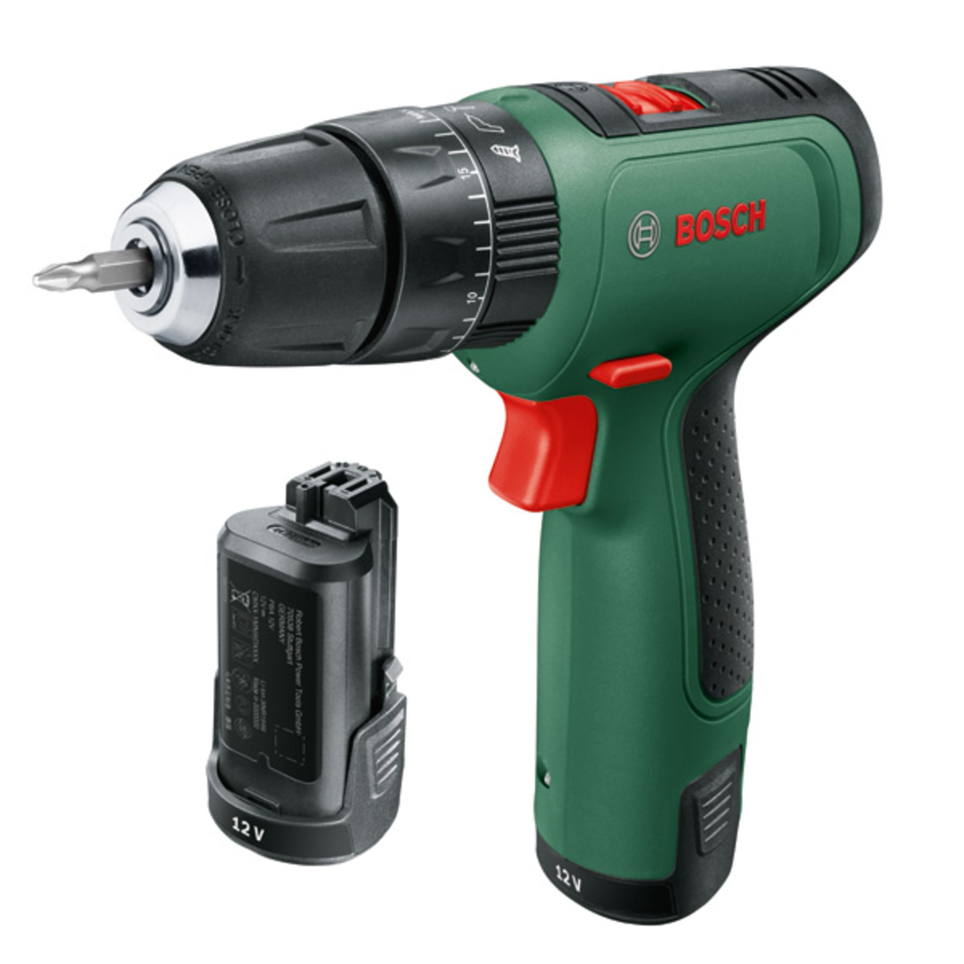 Akku-Bohrschrauber EasyImpact 1200, 2 x Akku PBA 12V 1.5Ah, Bohrer-Set, Tragekf.