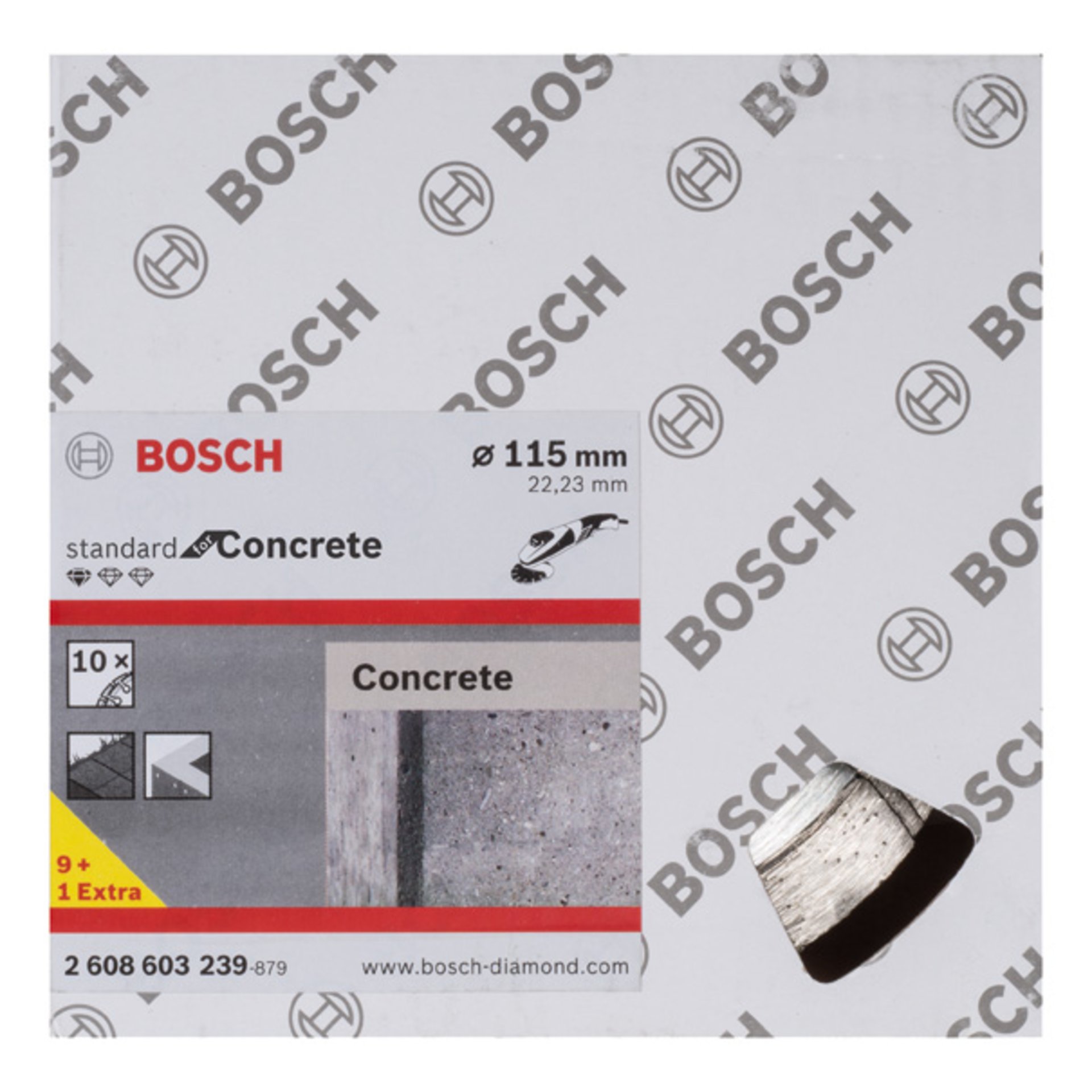 Diamanttrennscheibe Standard for Concrete, 115 x 22,23 x 1,6 x 10 mm, 10er-Pack