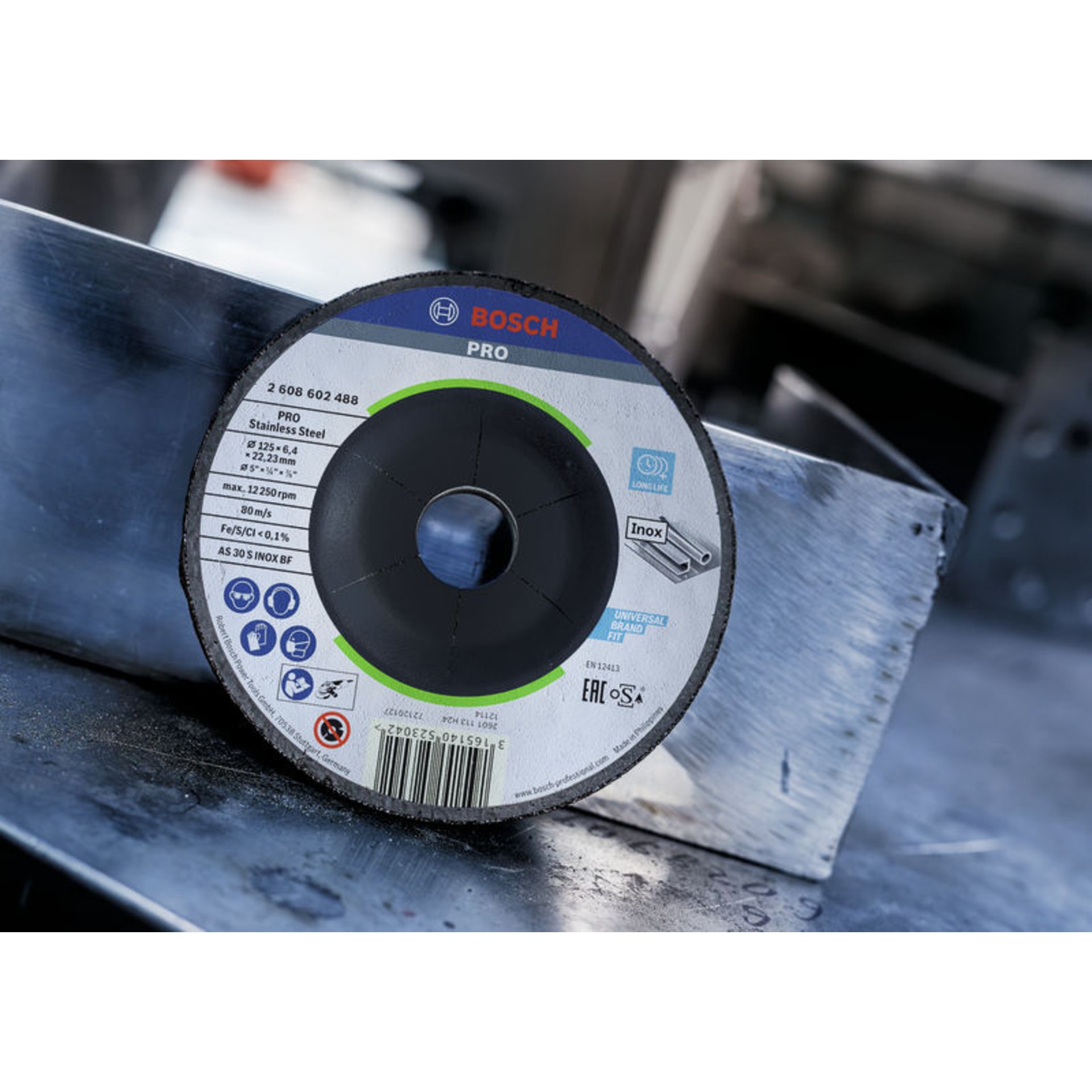 PRO Stainless Steel Schruppscheibe, 115 x 6 x 22,23 mm