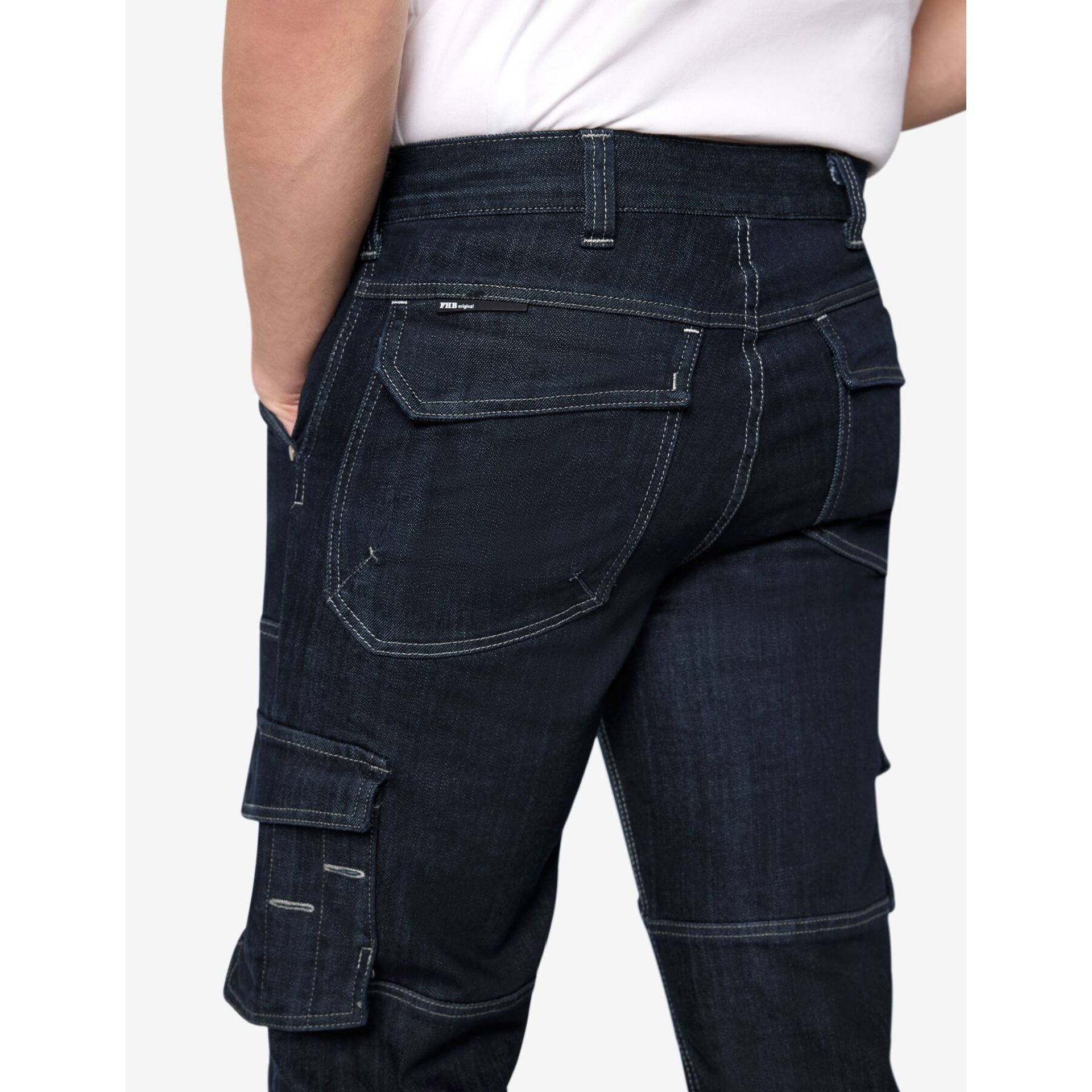 WILHELM Stretch-Jeans Arbeitshose schwarzblau 60